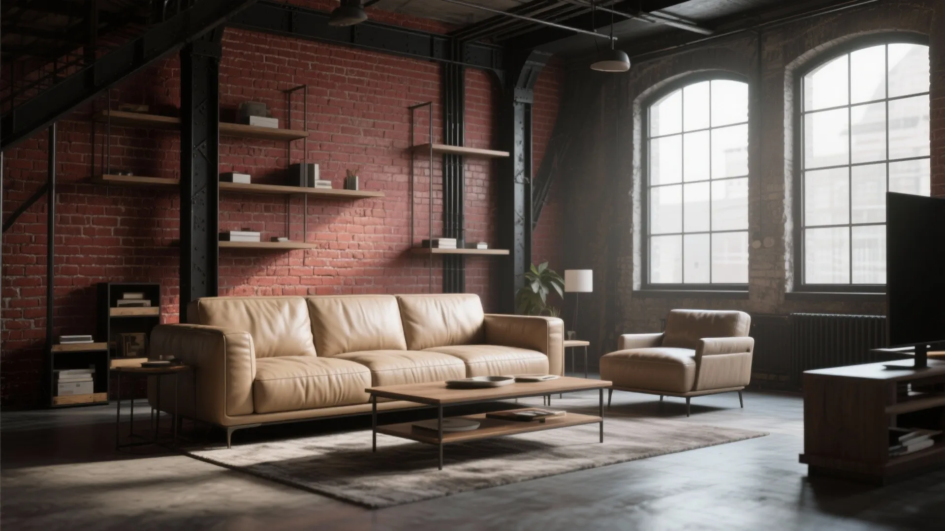 2. Industrial Chic Contrast