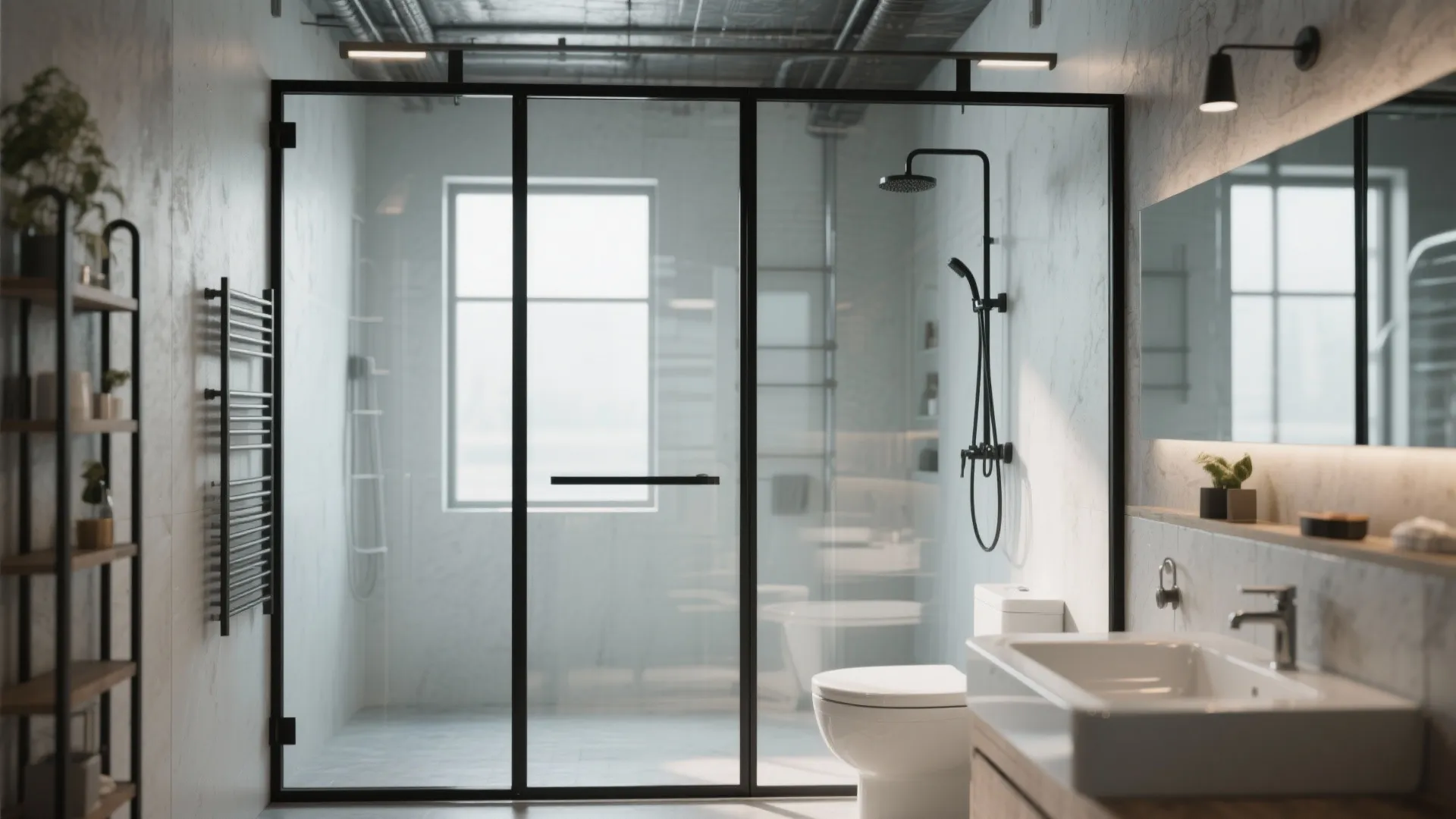 Industrial Black Frames and Partitions