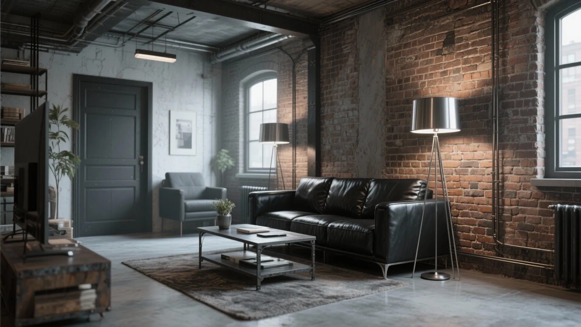 3. Industrial Chic with Metal Finishes