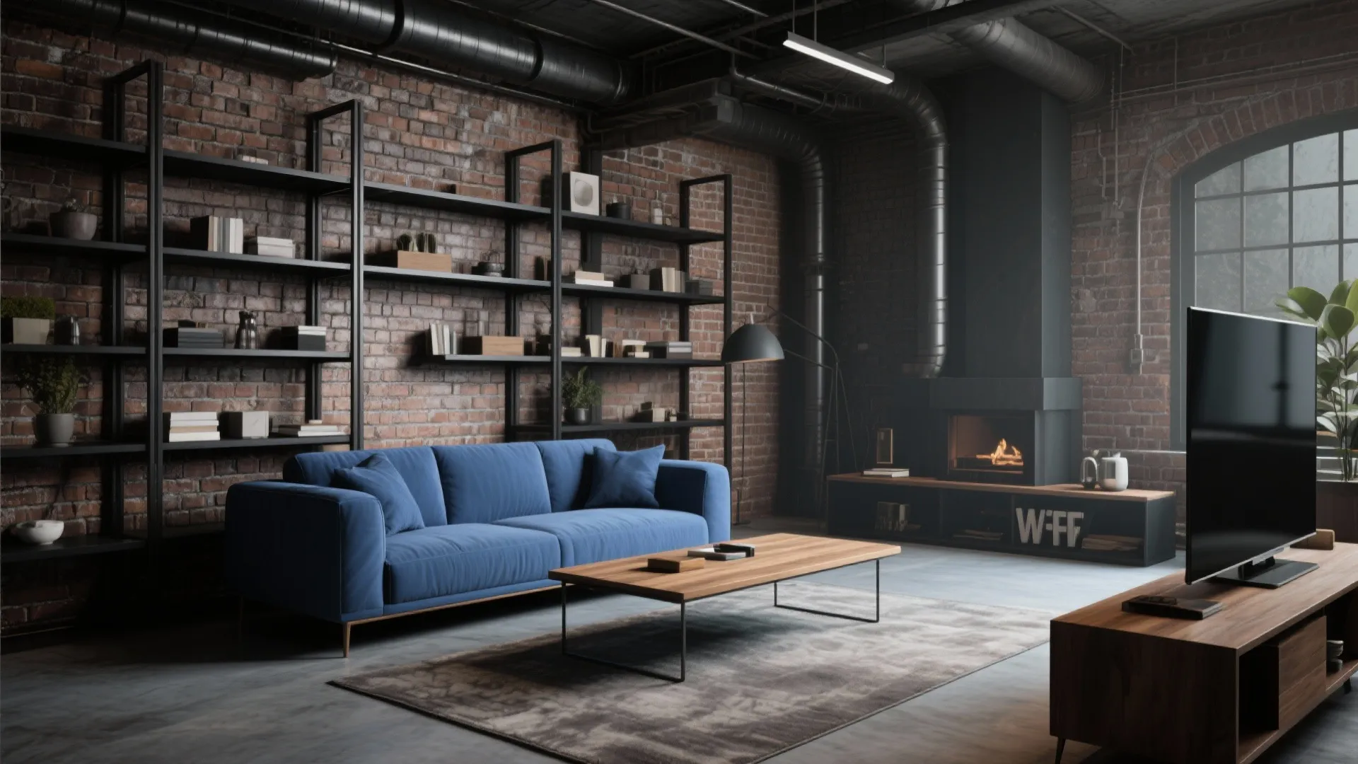 6. Industrial Edge with Metal Accents