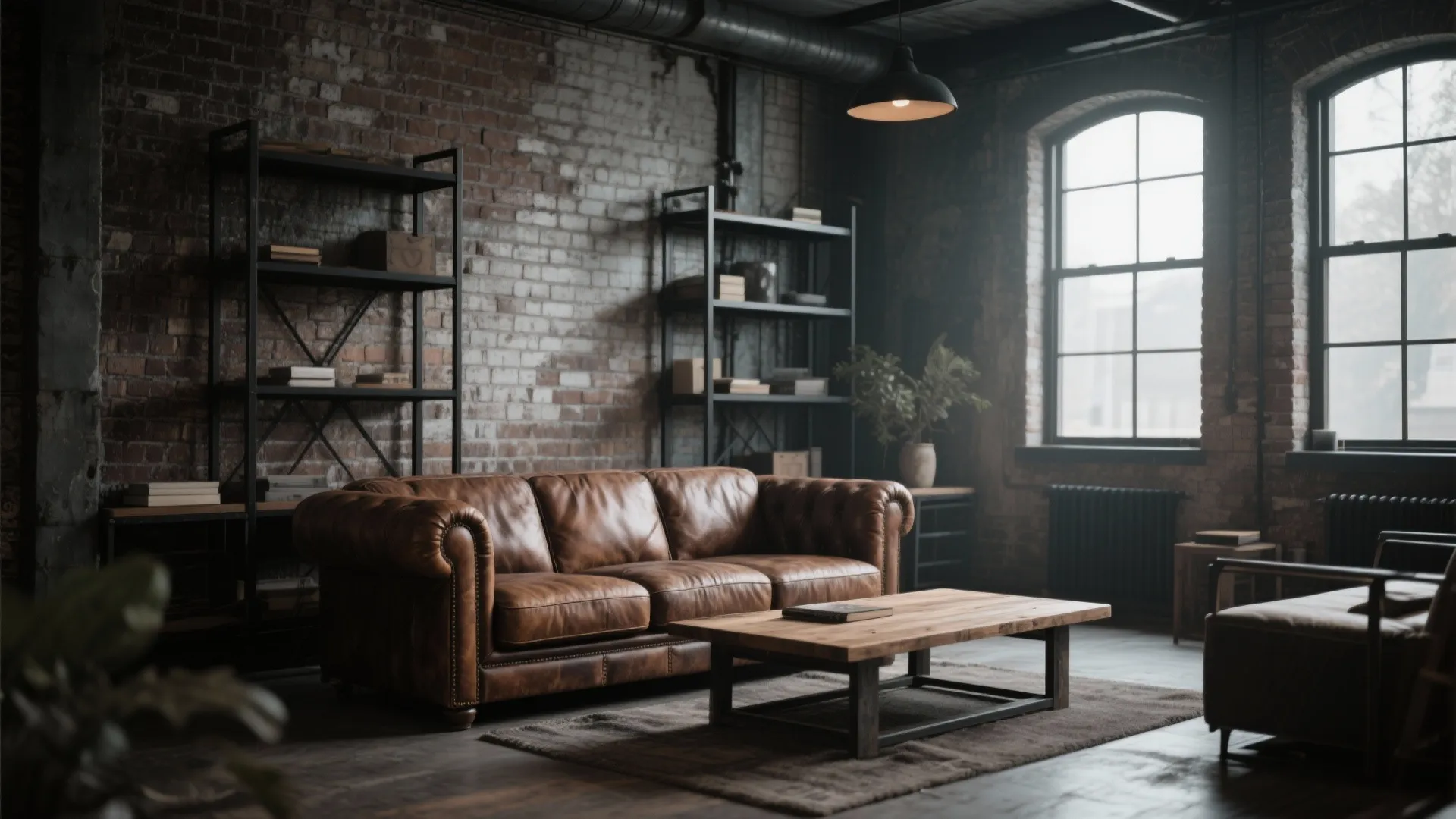 8. Industrial Edge with Metal and Leather Mix