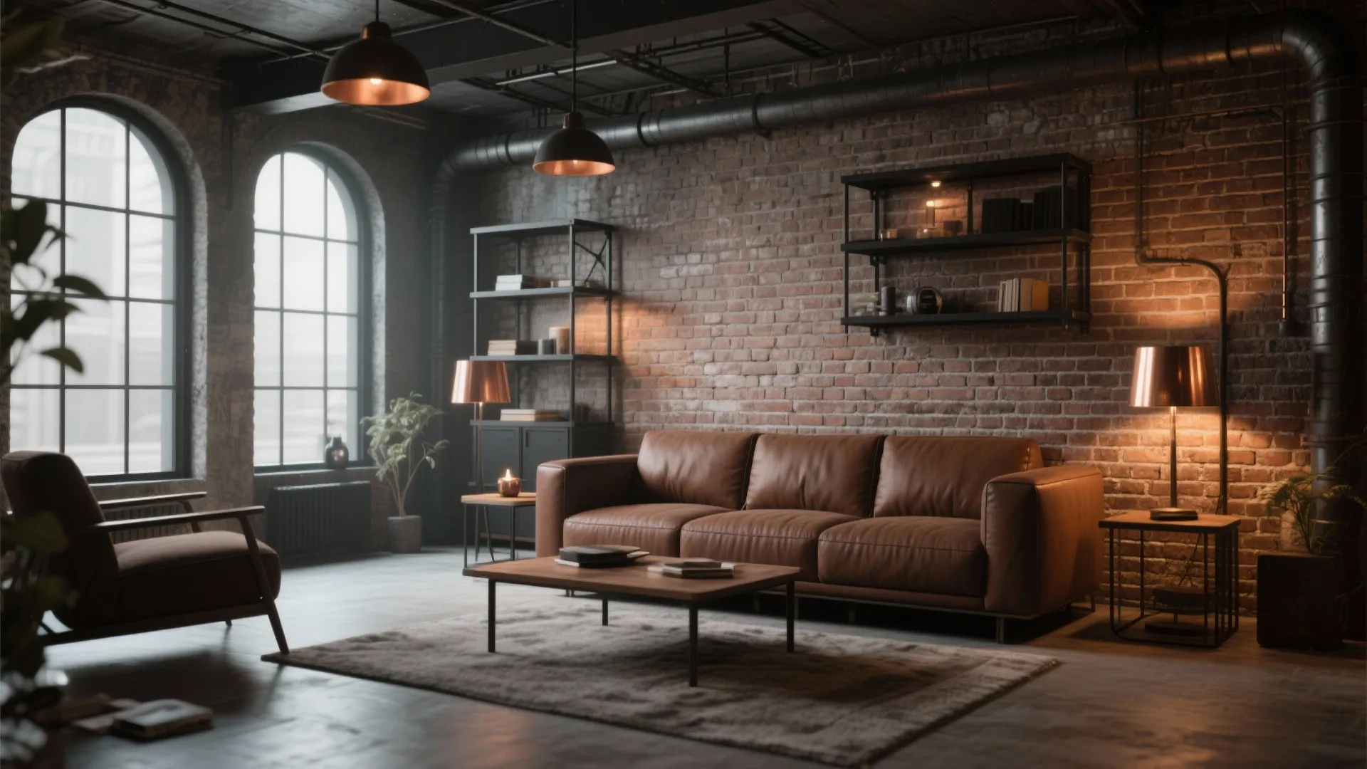 4. Industrial Chic with Metal Accents