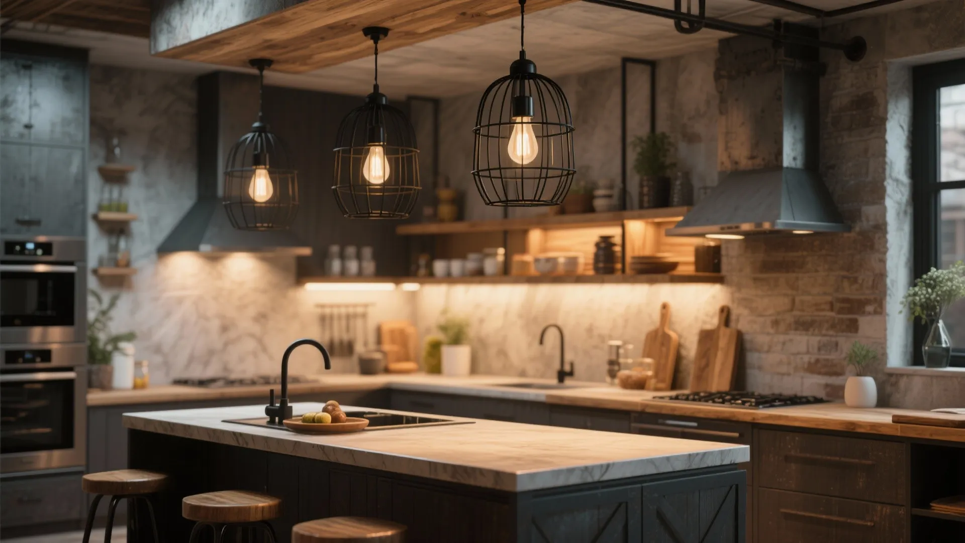 6. Industrial Cage Fixtures