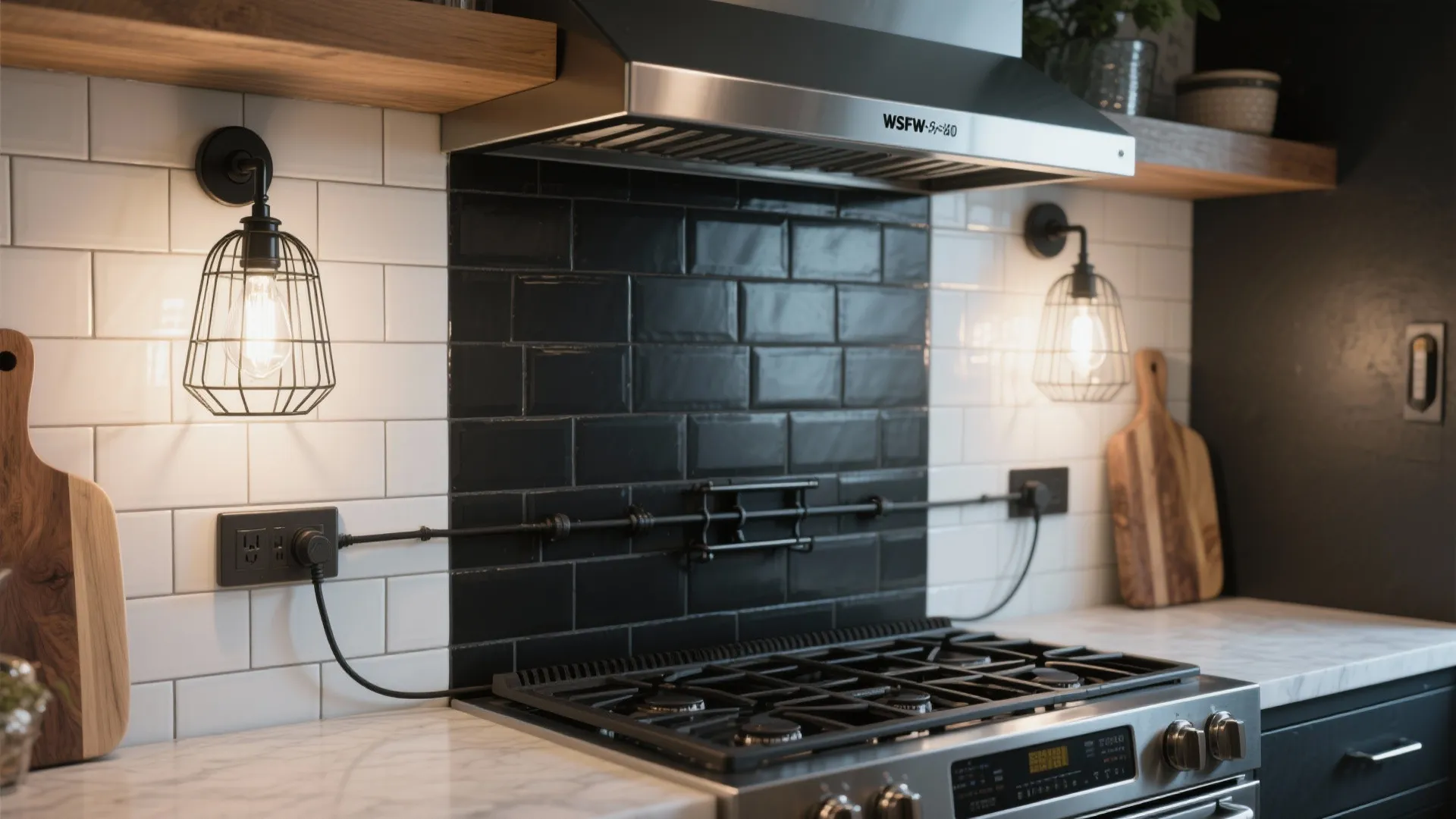 Industrial Plug-In Cages Near the Range