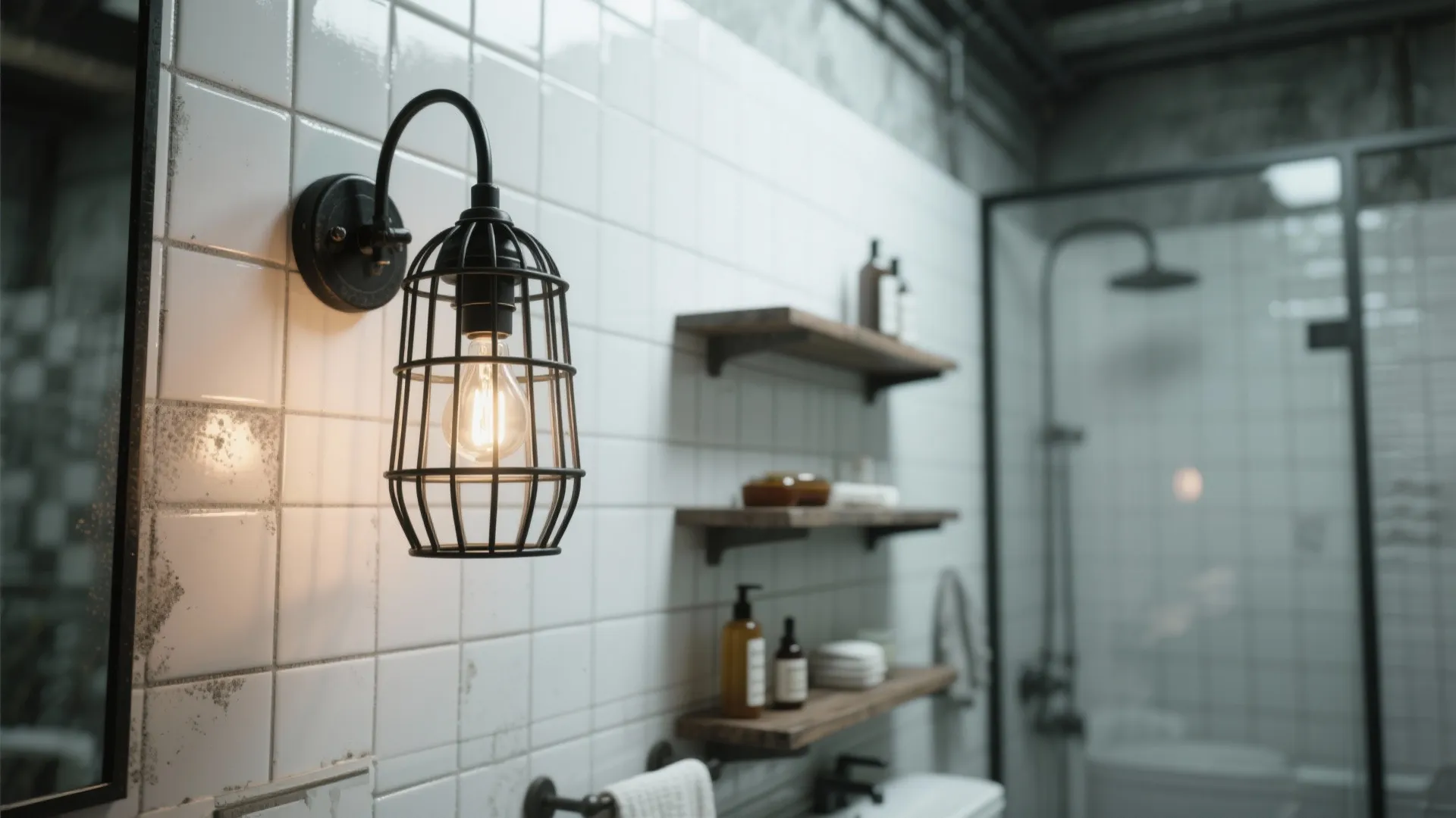 3. Industrial Cage Sconces