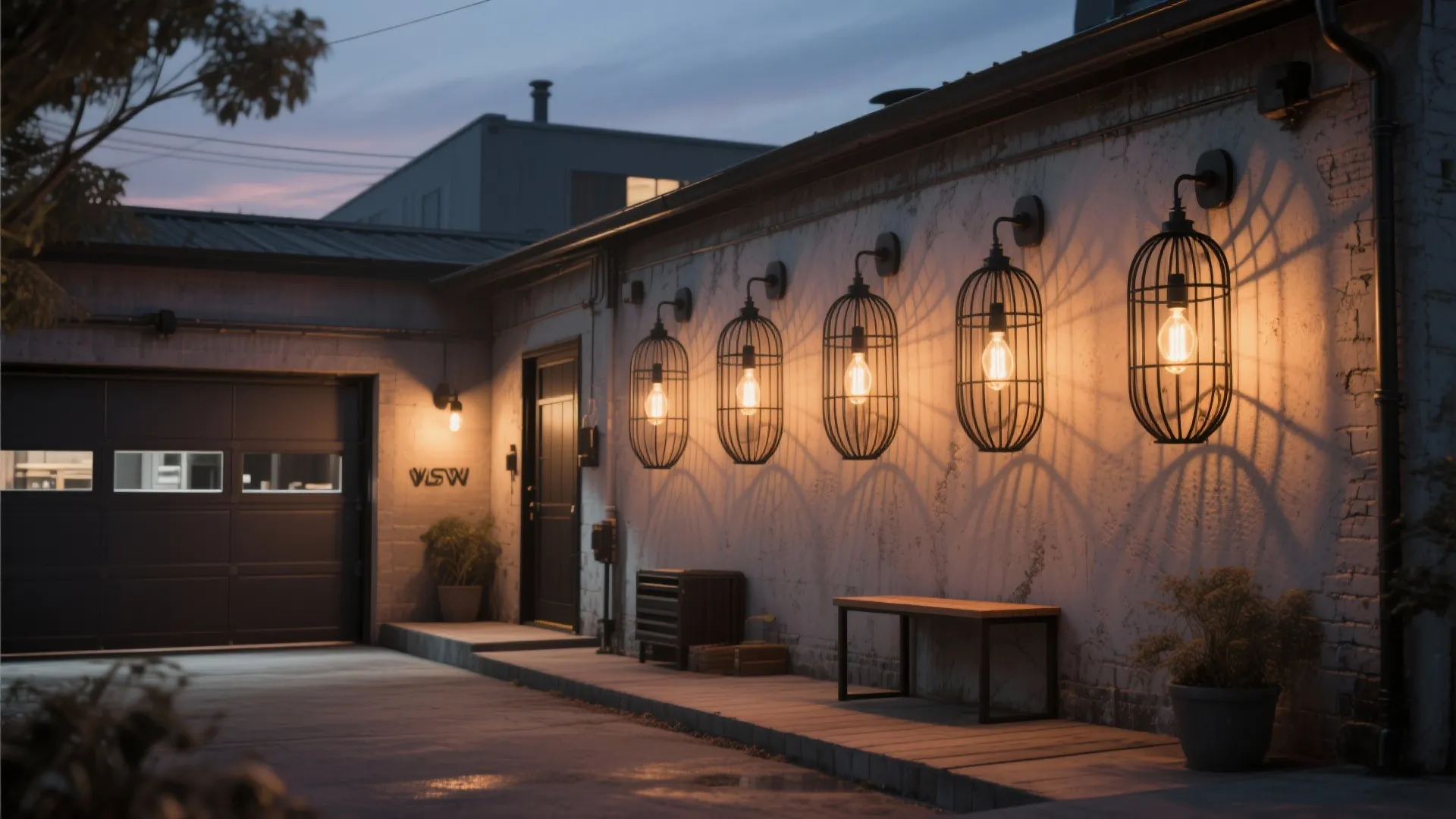 3. Industrial Cage Wall Lights