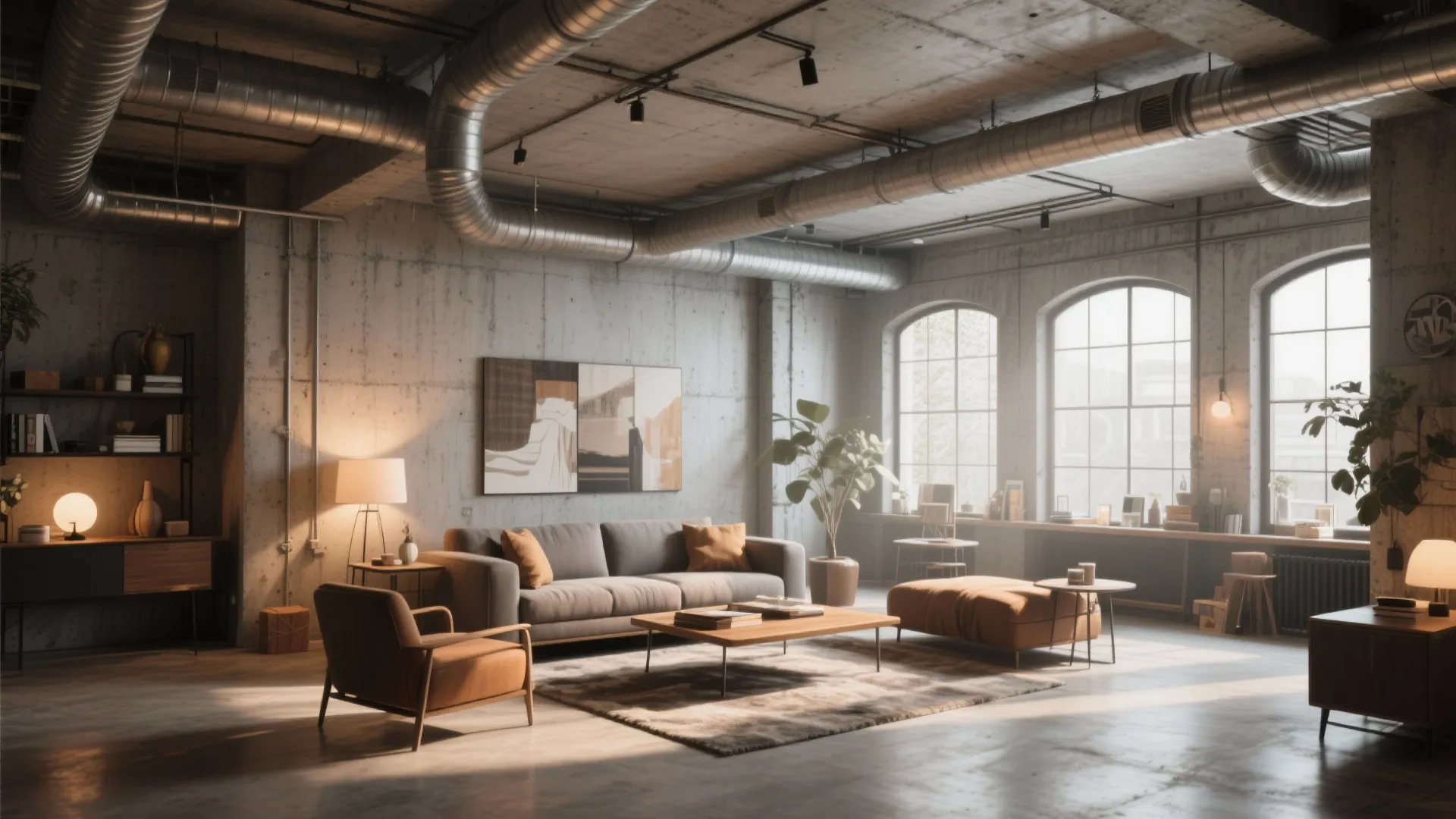 6. Exposed Industrial Ceilings