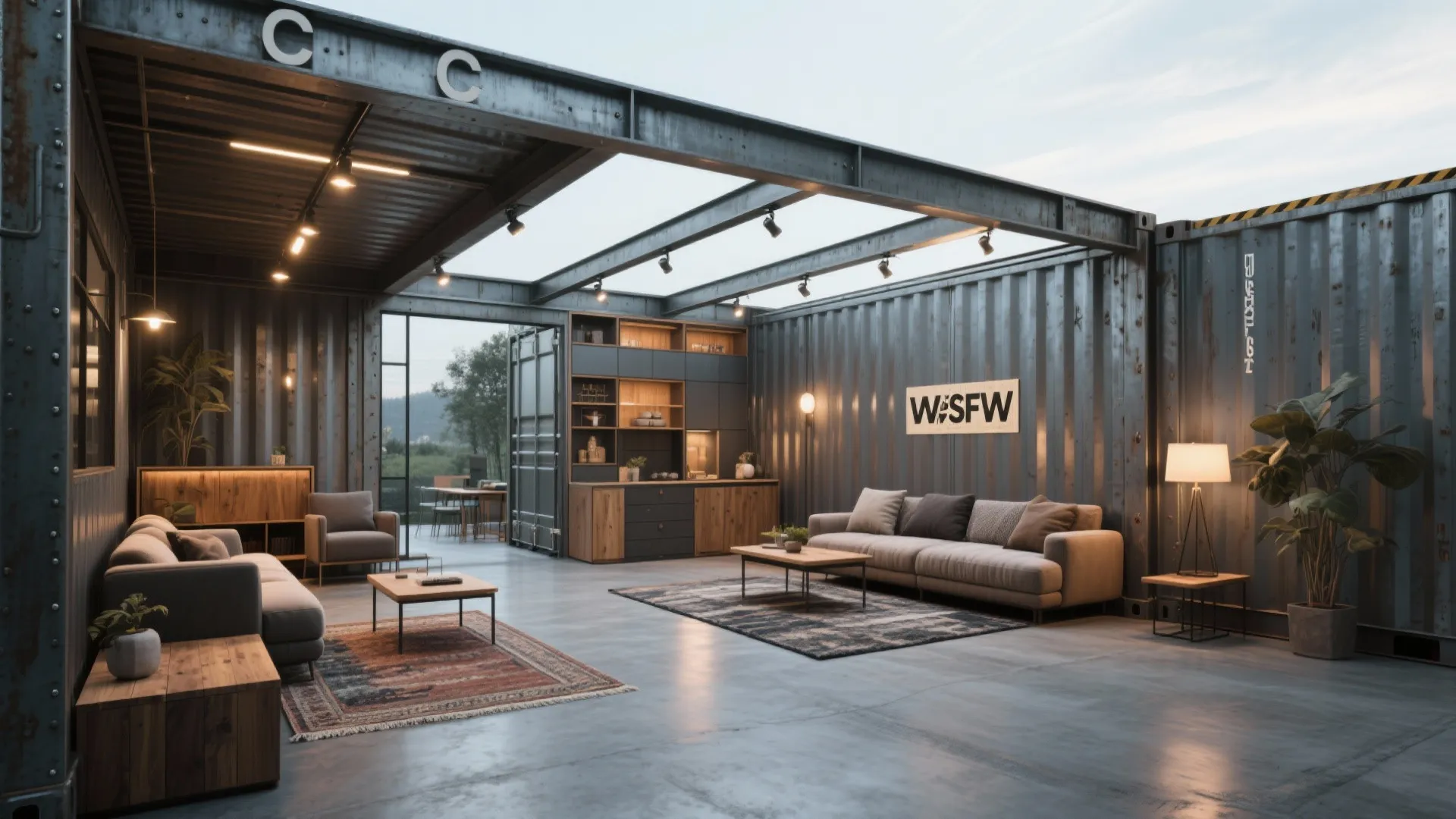 Industrial-chic showpiece