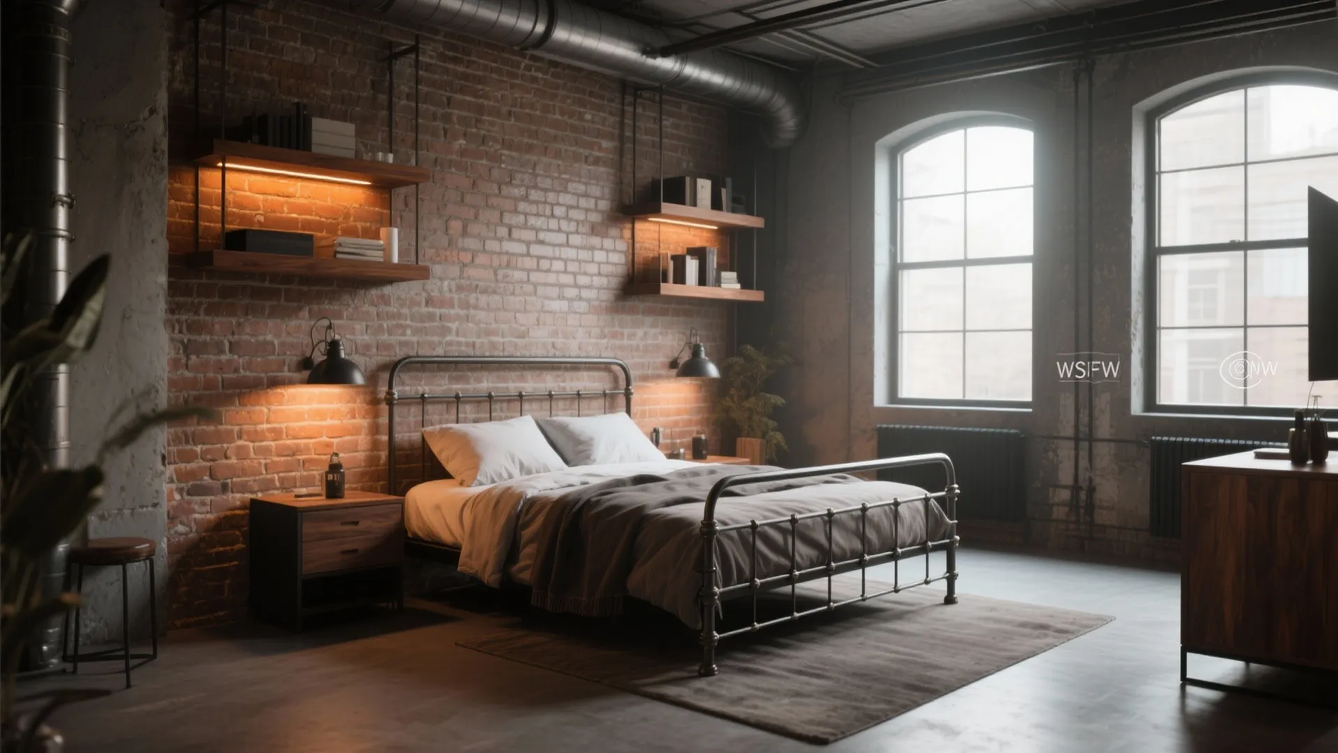 Industrial Chic with Warm Accents