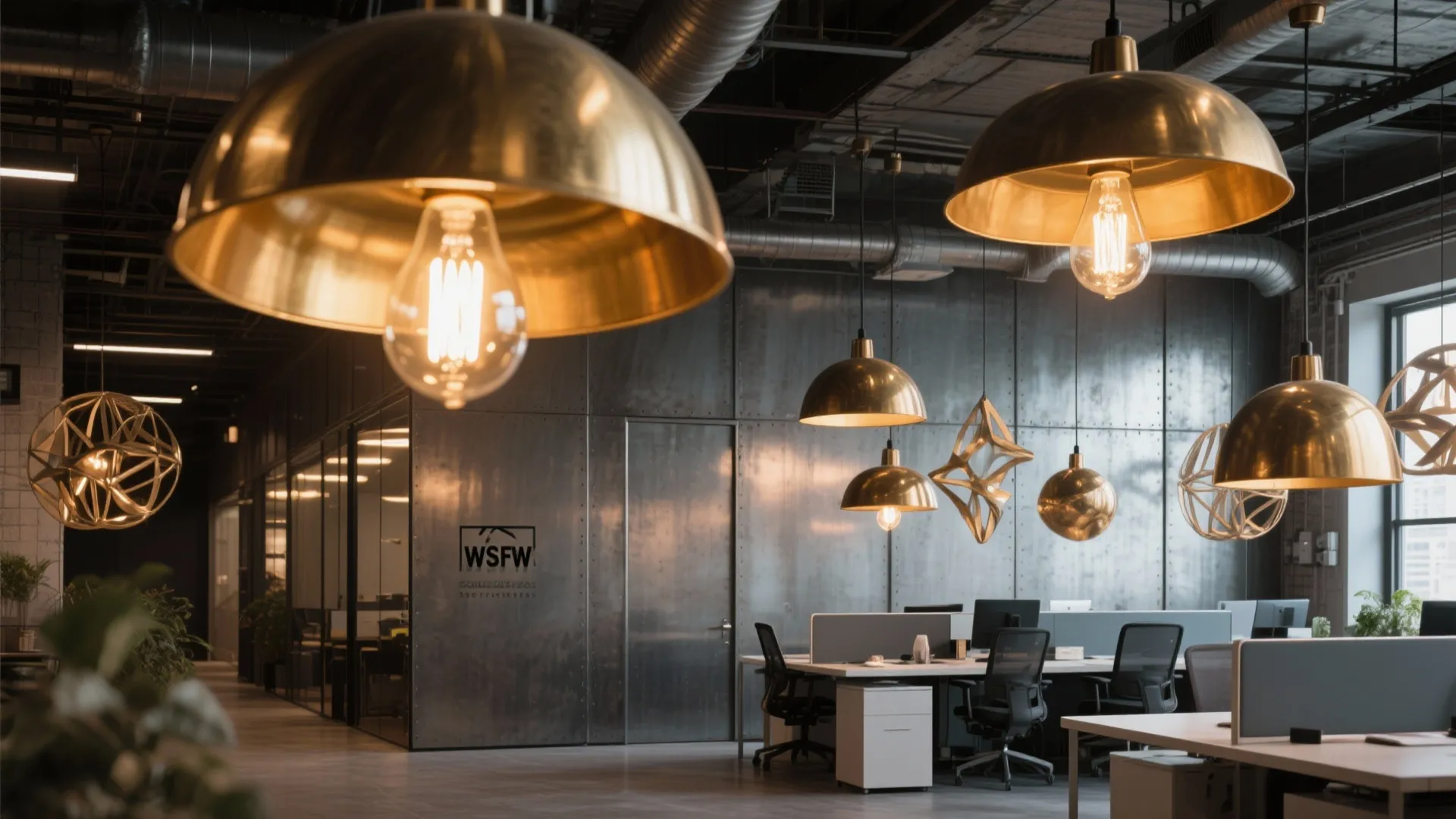 7. Industrial–Chic Lighting