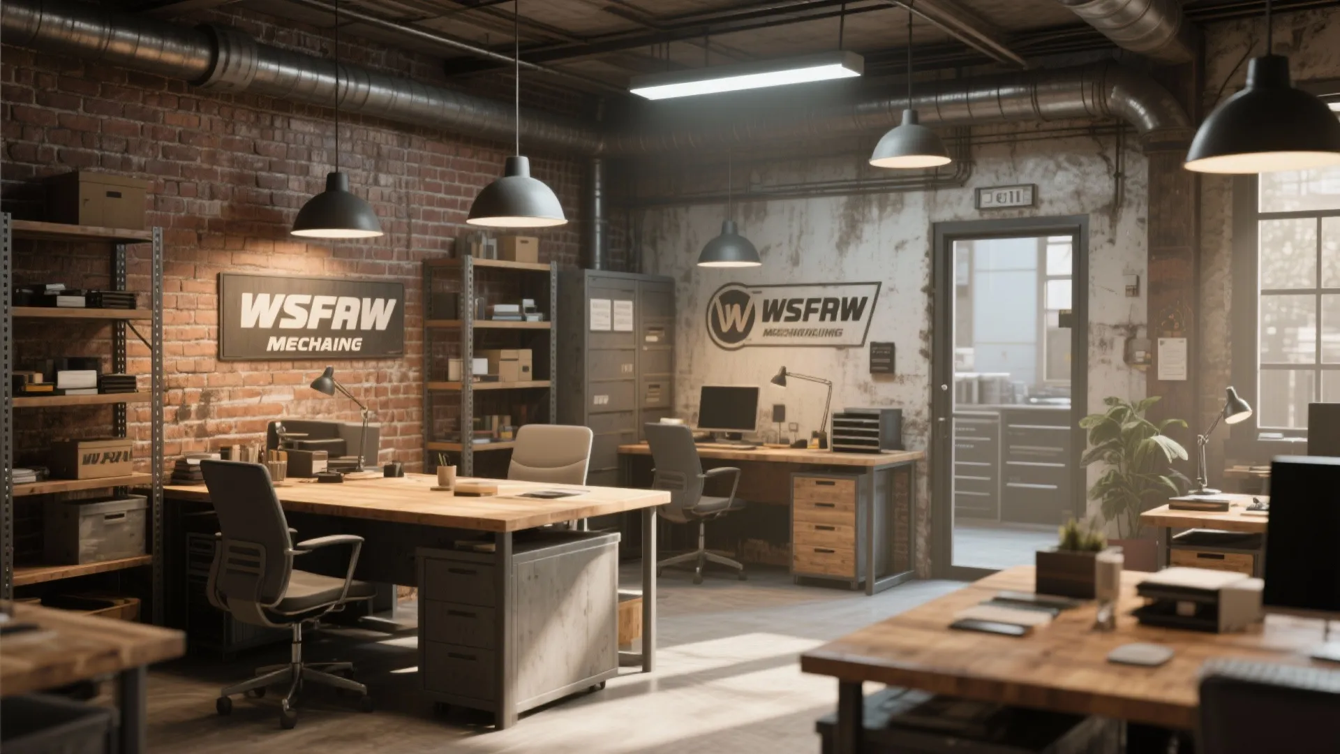 1. Industrial Chic with a Professional Twist