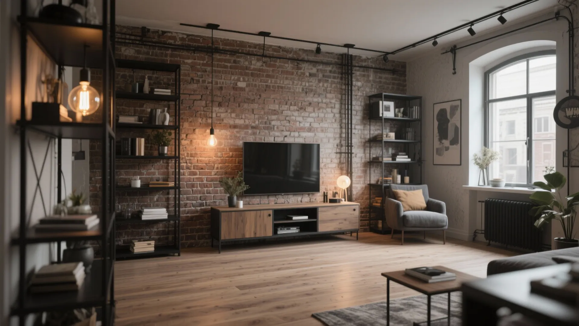 Industrial-chic accents