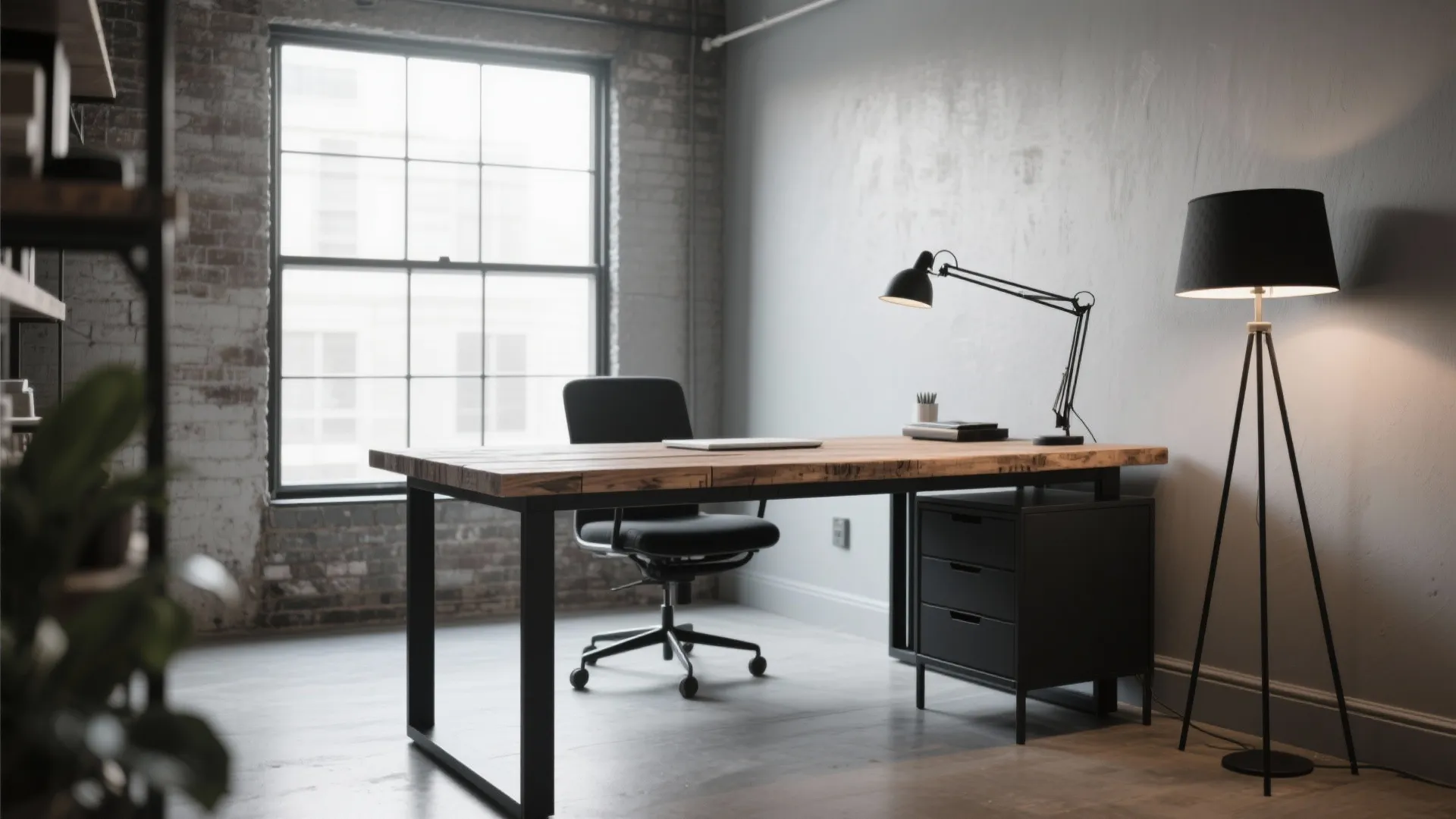 Industrial Masculine Desk Setup