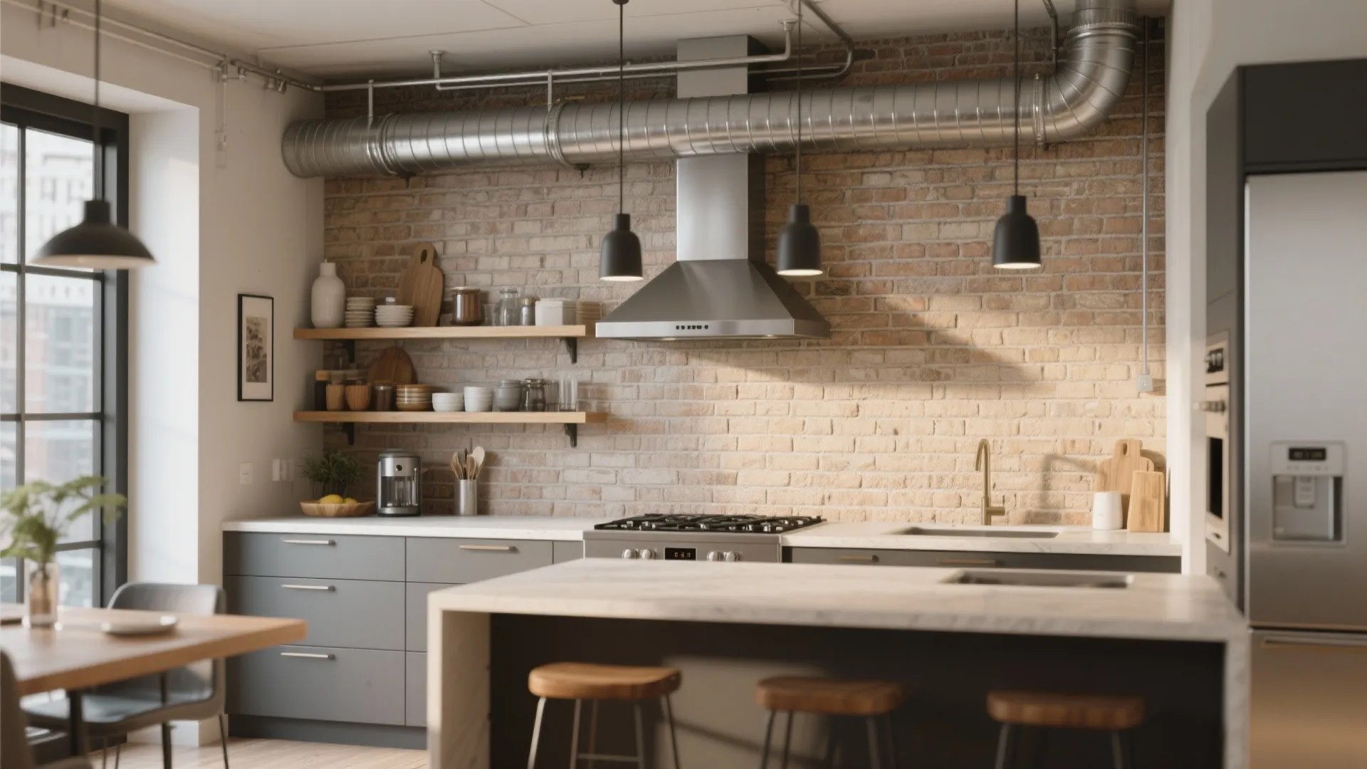 4. Industrial-Inspired Ducting