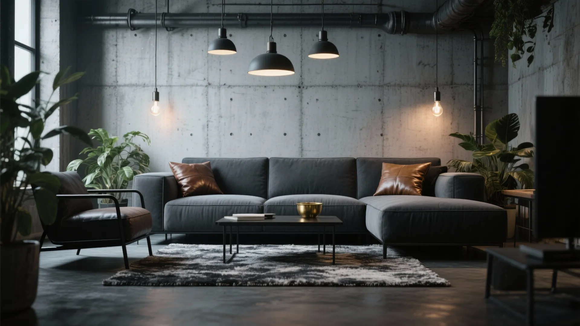 5. Industrial Edge with Metal and Concrete