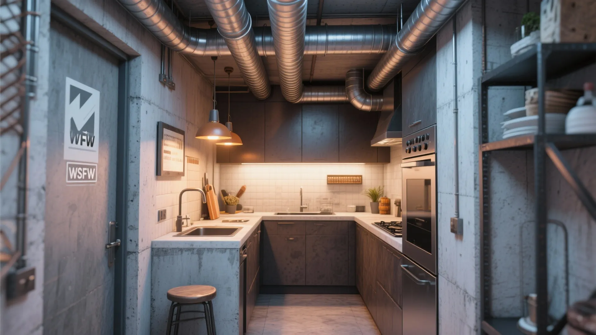 8. Go Industrial with Exposed Ducts