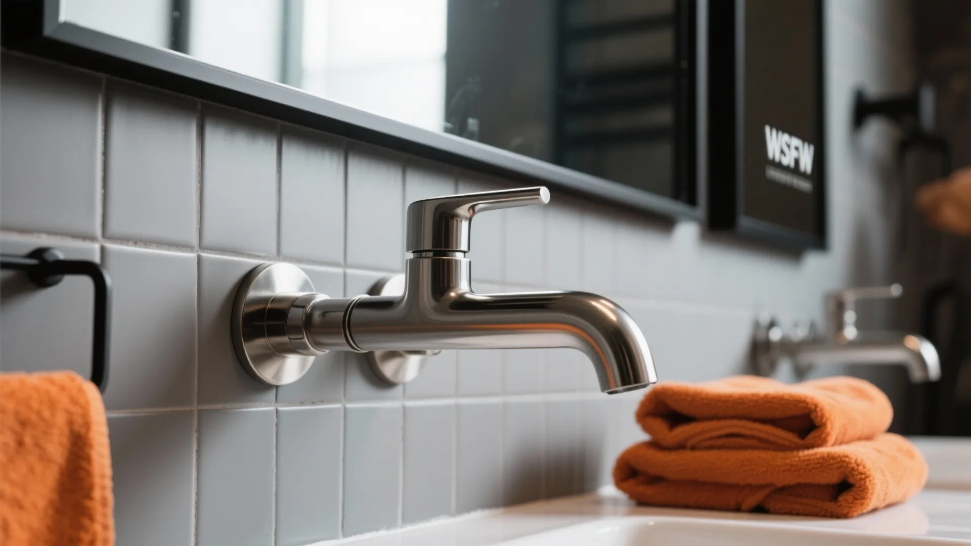 3. Industrial Fixtures with Warm Accents