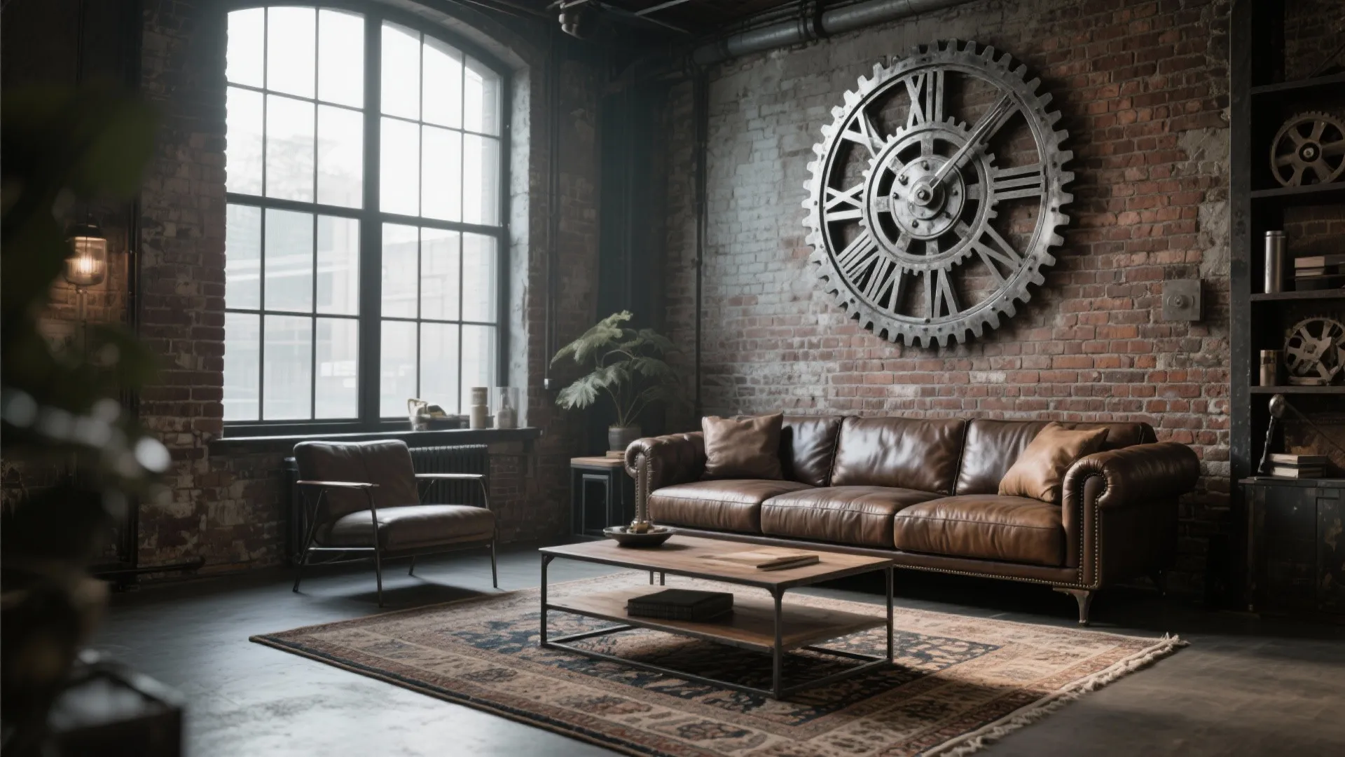 3. Metal Industrial Gear Clock