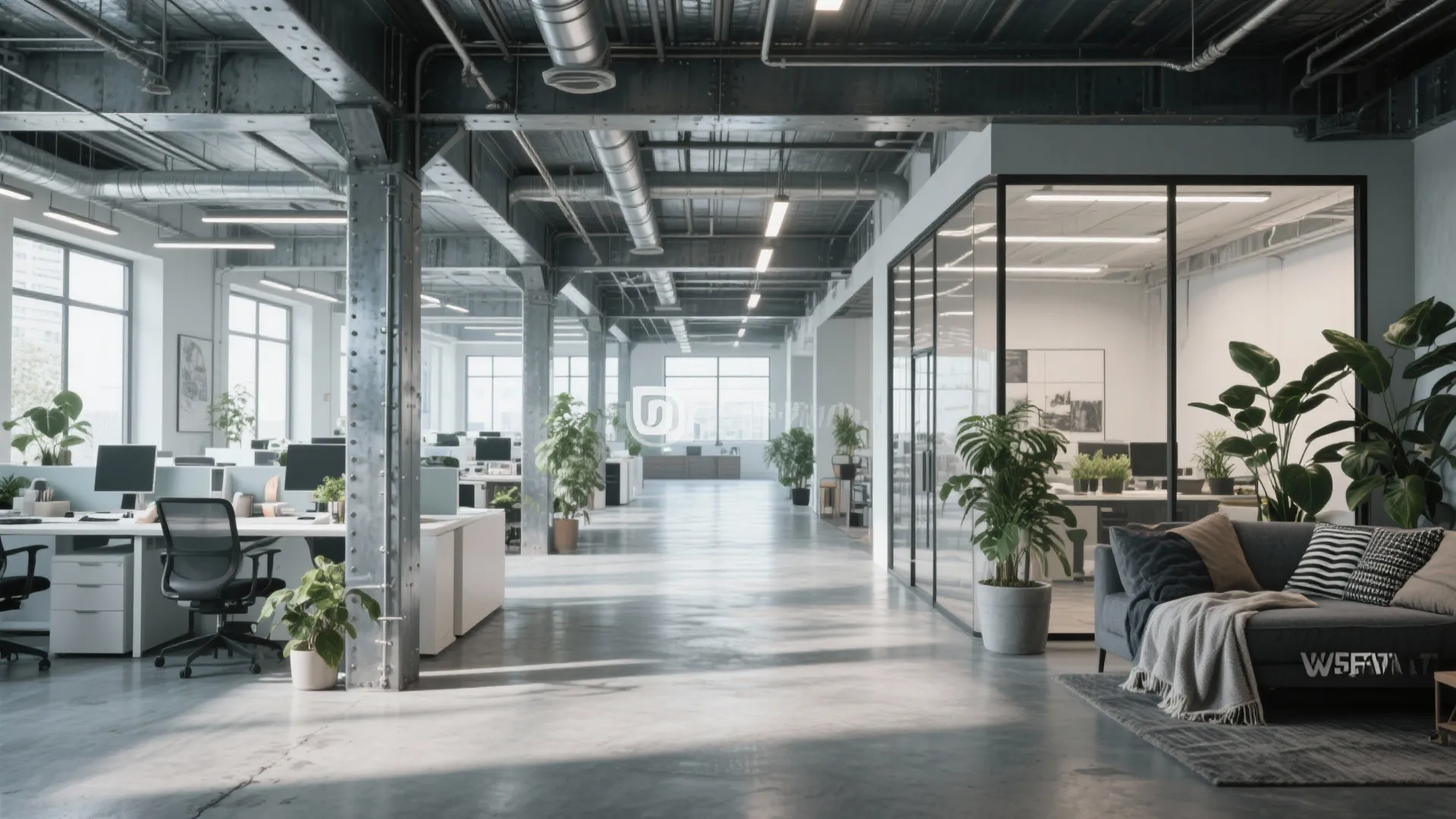 8. Industrial Gray with Metal Accents