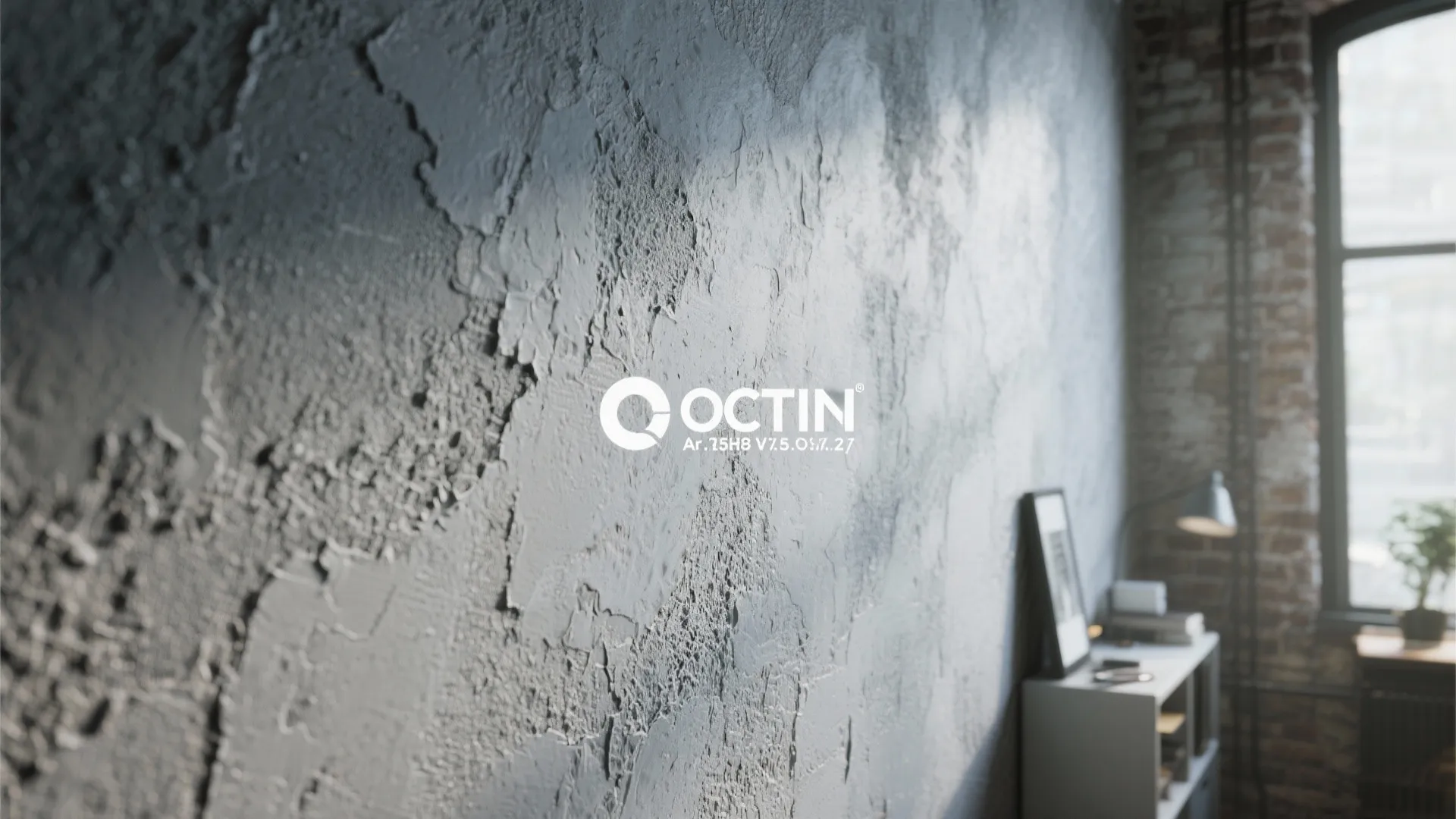 Close up view of gray cement wall with rough texture in a modern industrial room