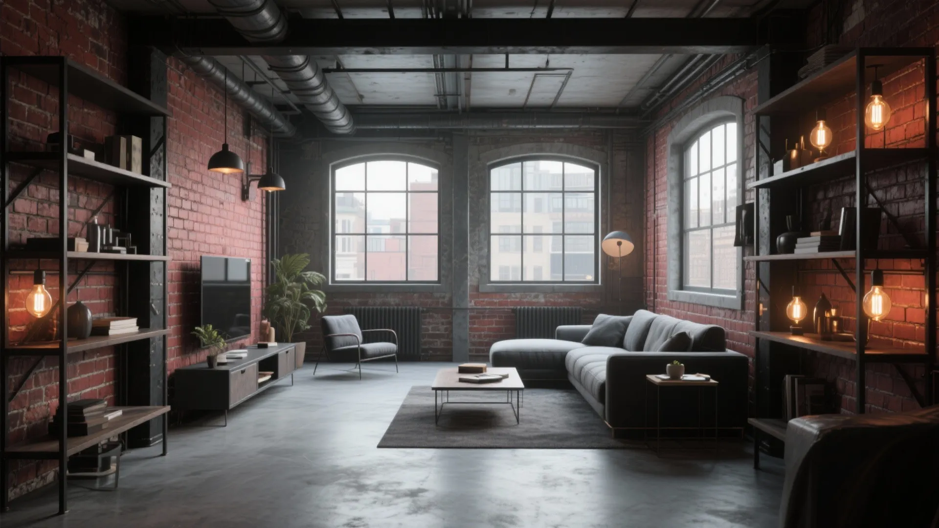 2. Industrial Loft Feel