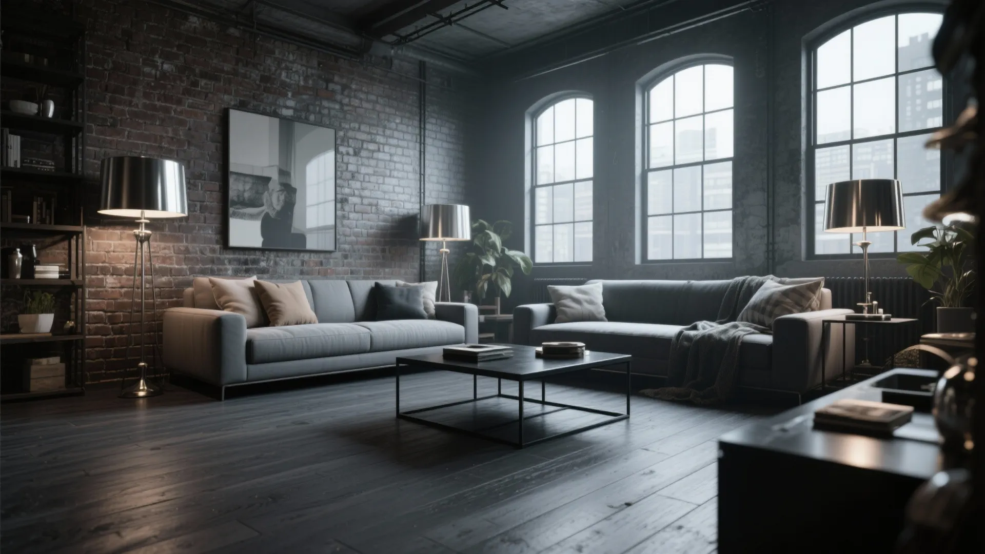 4. Industrial Chic with Metal Accents