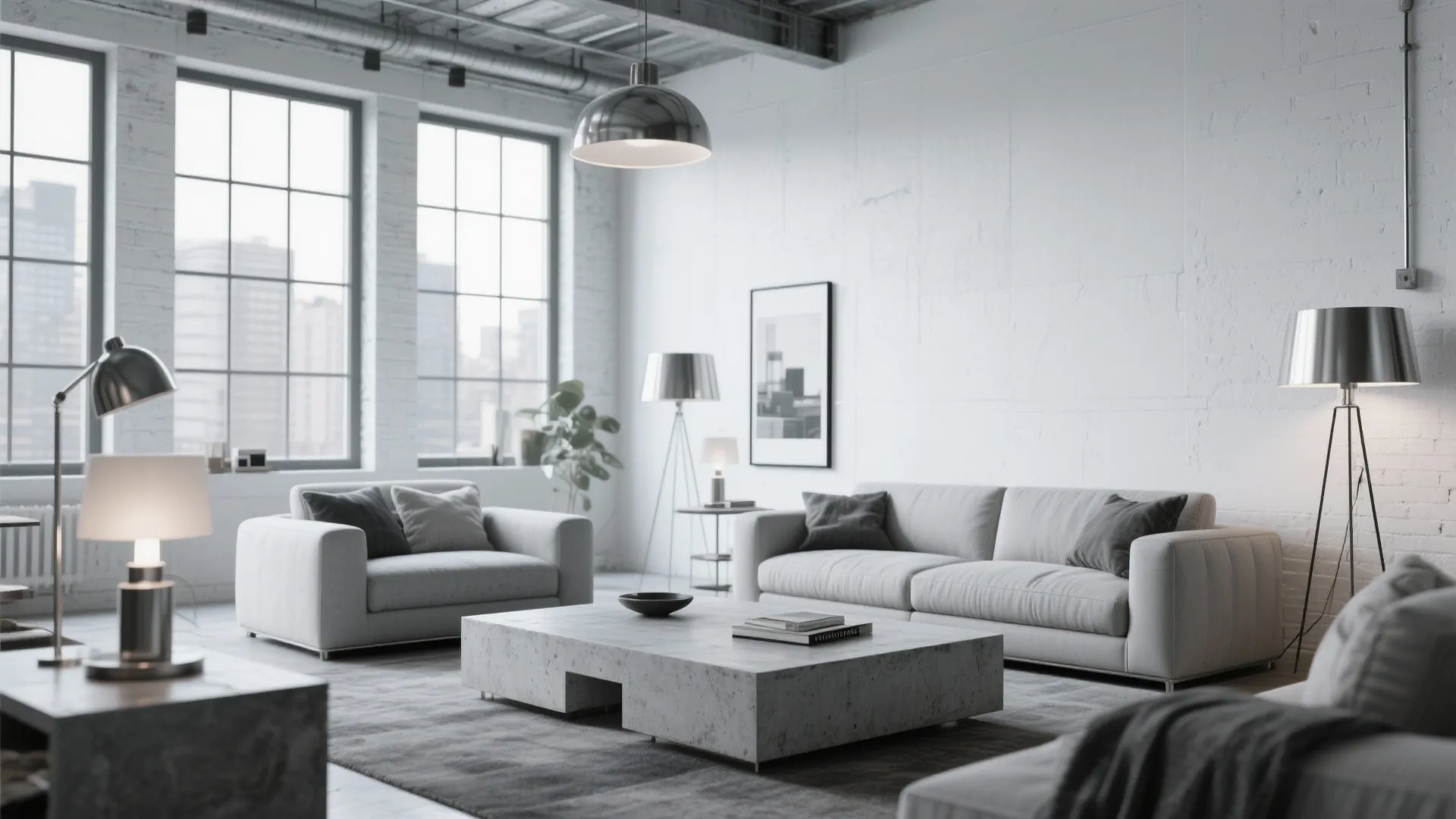 5. Industrial Touches in Metal and Concrete