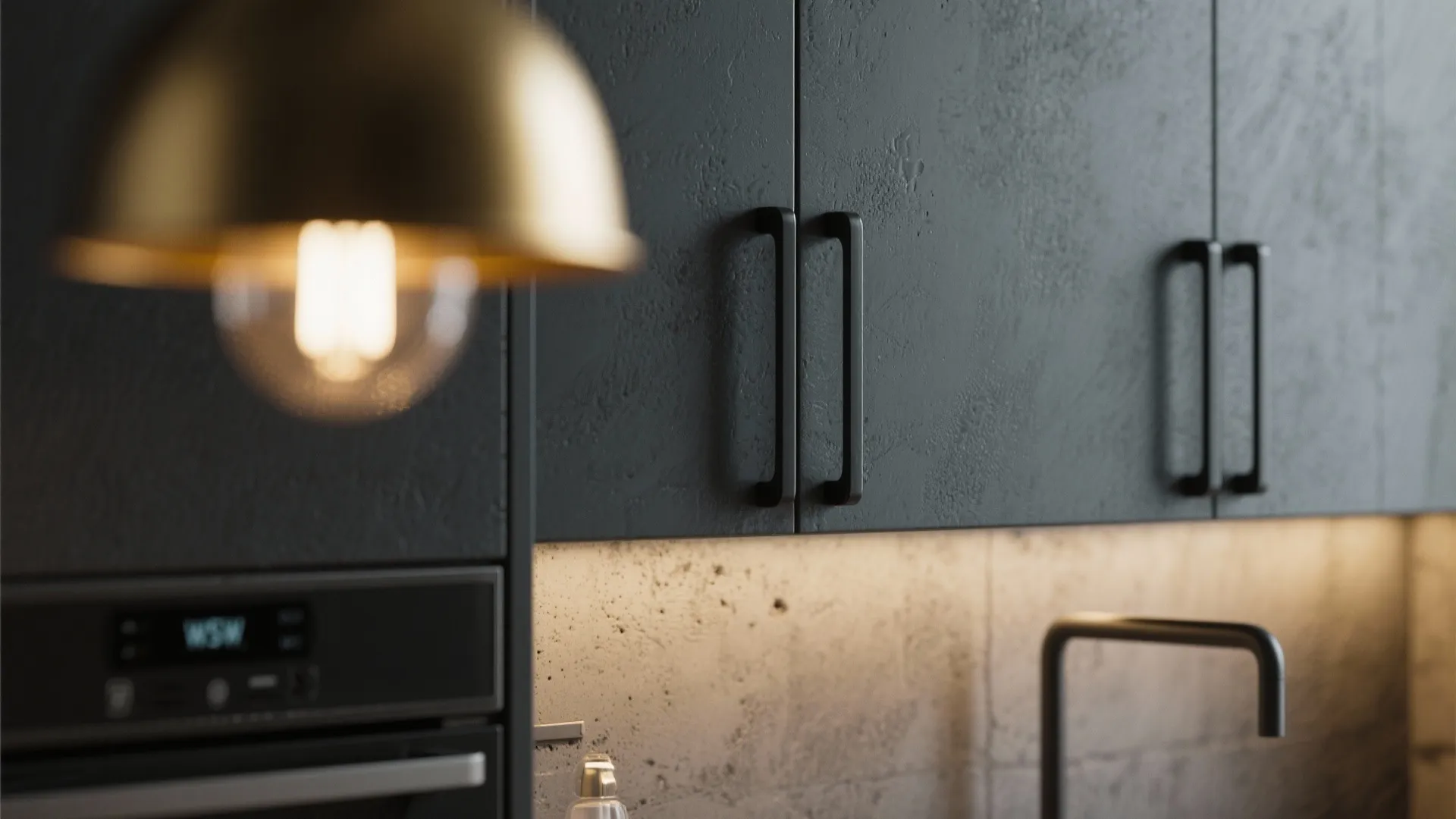 Idea 4: Industrial Touch — Dark Grey with Matte Black Hardware