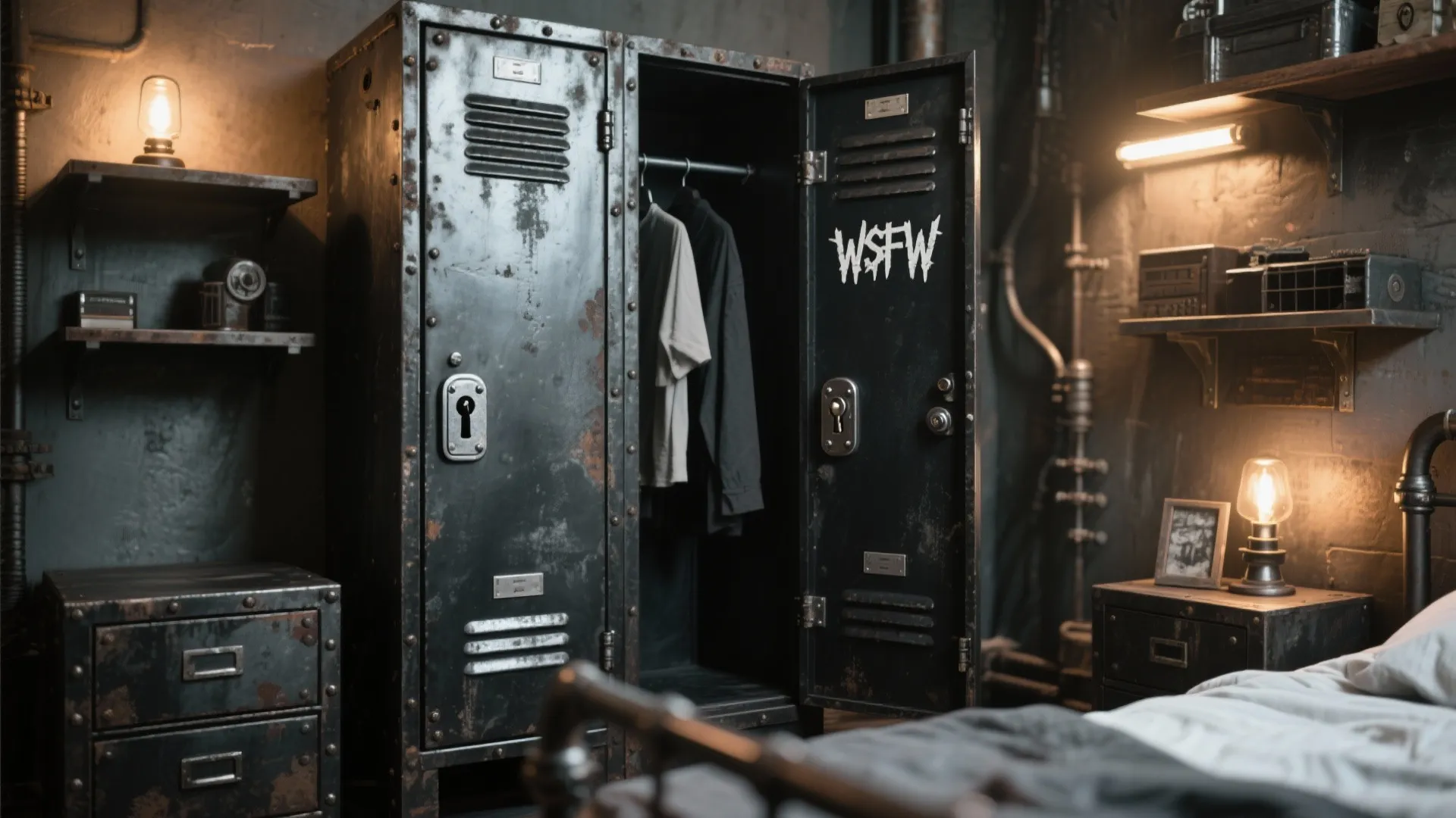 2. Repurposed Furniture with Industrial Vibes