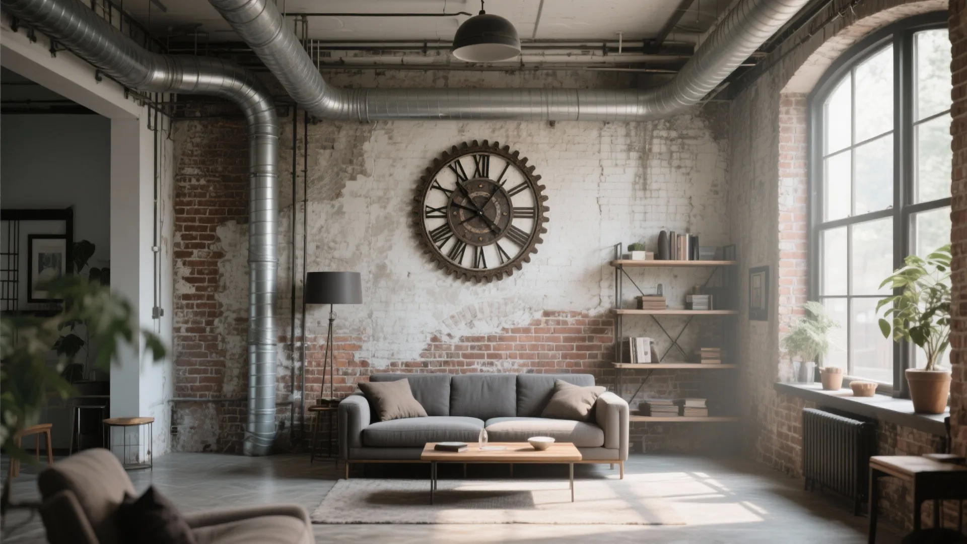 6. Industrial Loft-Inspired Clock
