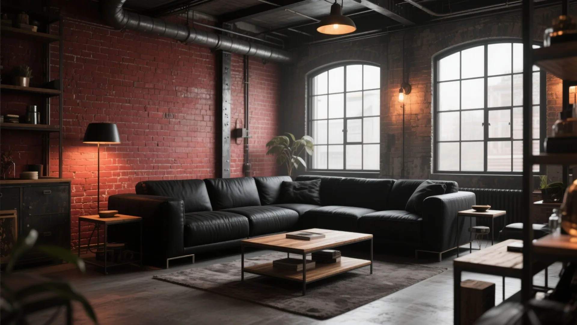 3. Industrial Loft Vibes with Exposed Brick