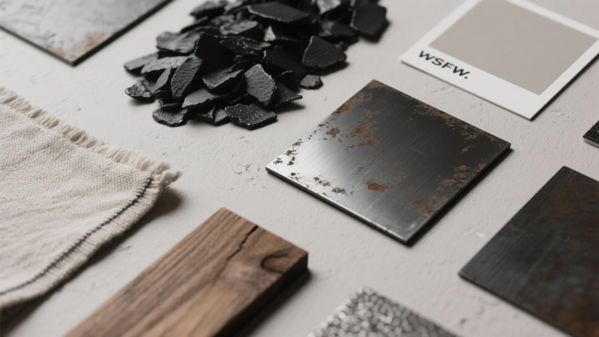 Galvanized and Aged Metals for Texture Contrast