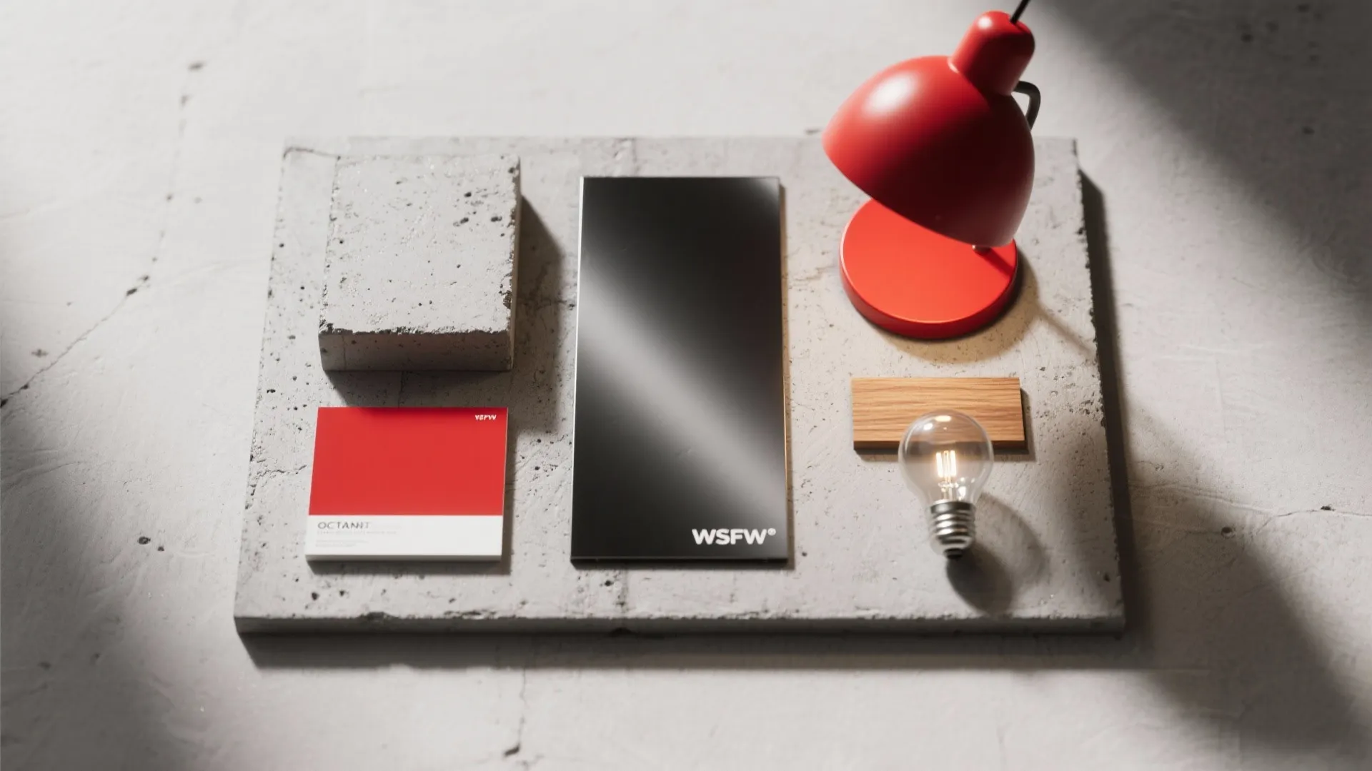 Industrial Edge: Concrete Greys, Matte Black, Signal Red