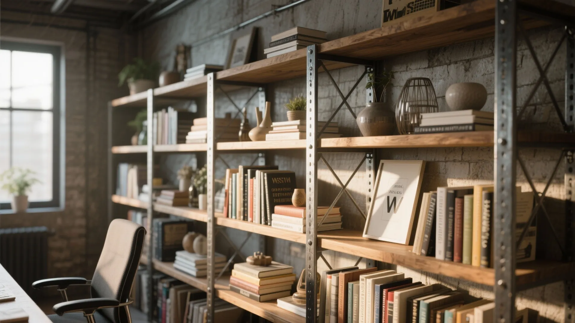 5. Industrial Style Metal Frames