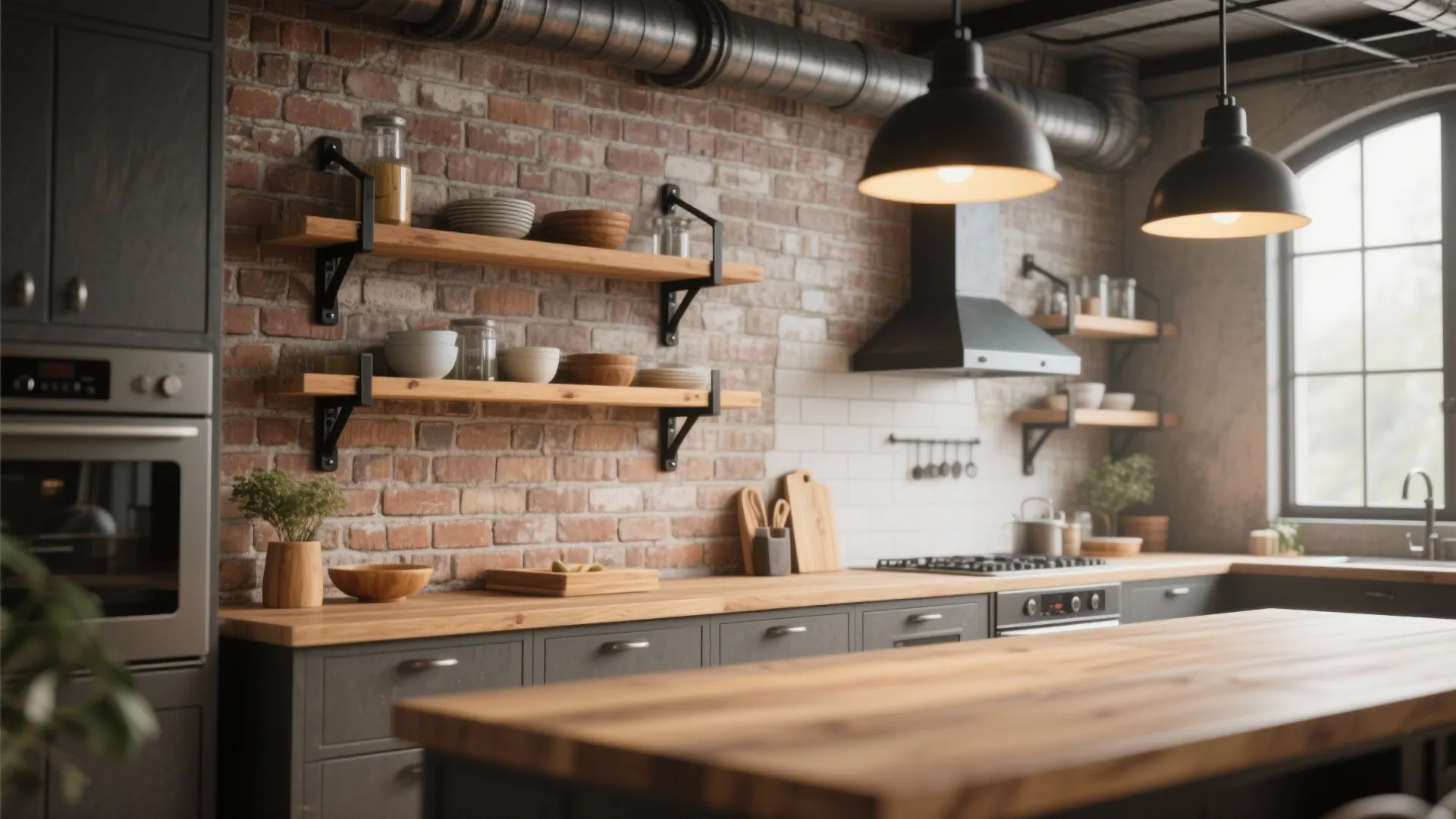 #2 Industrial Metal Bracket Shelves