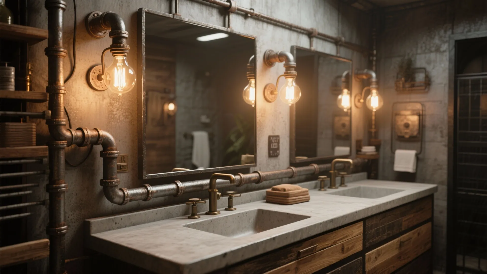 9. Industrial Pipe Lights