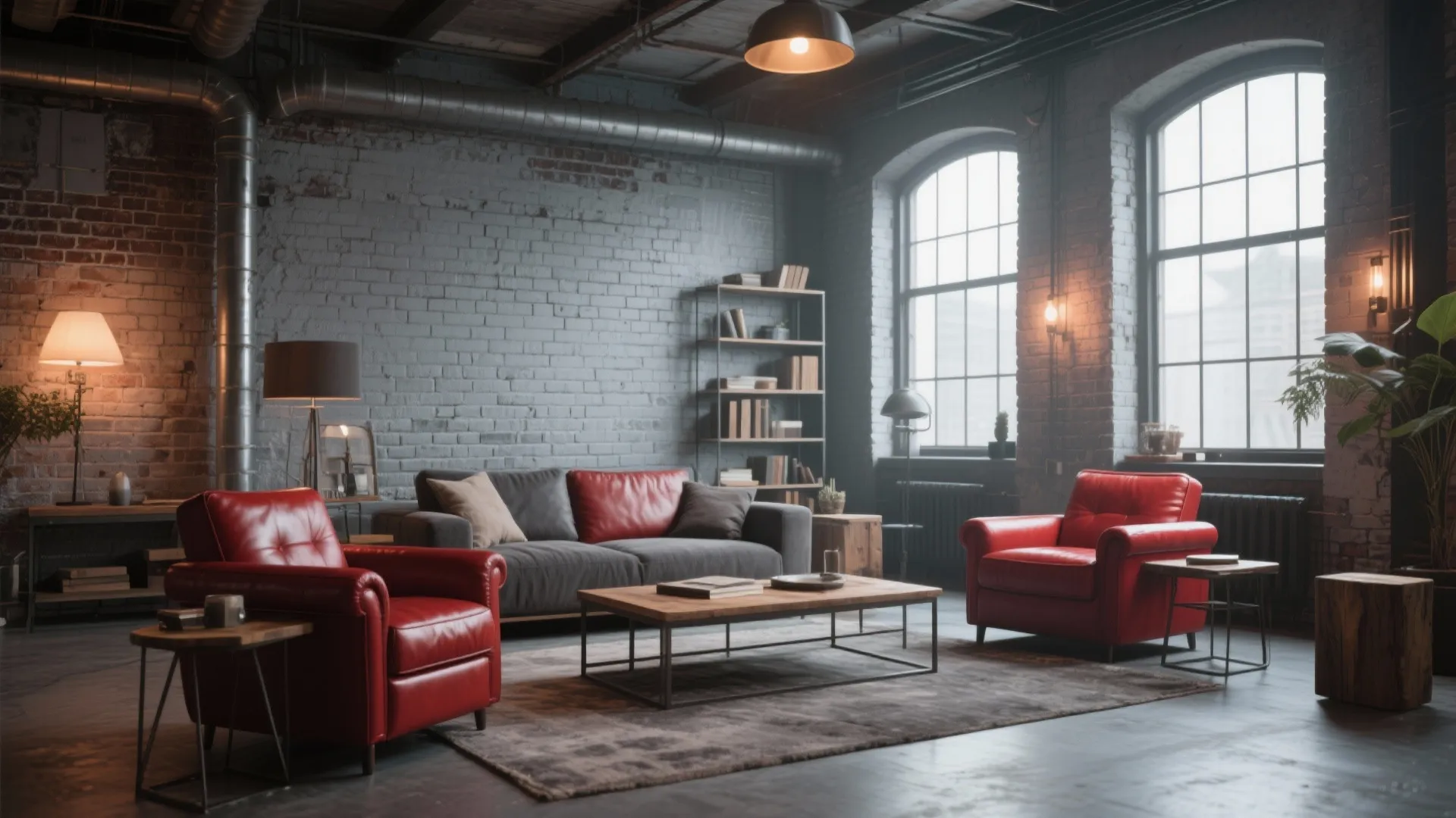 5. Industrial Red and Grey