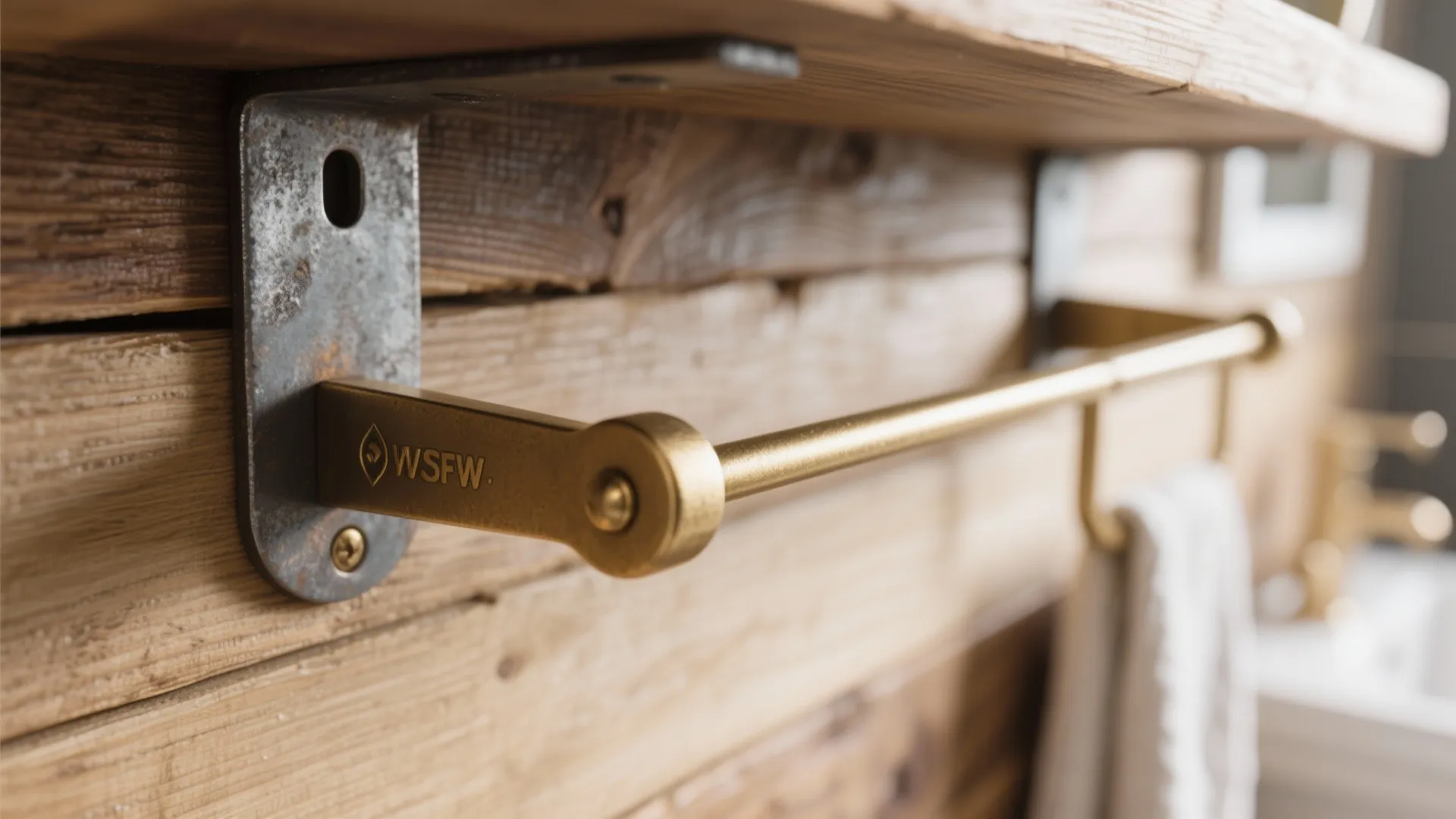 3. Industrial Shelving with Metal Brackets