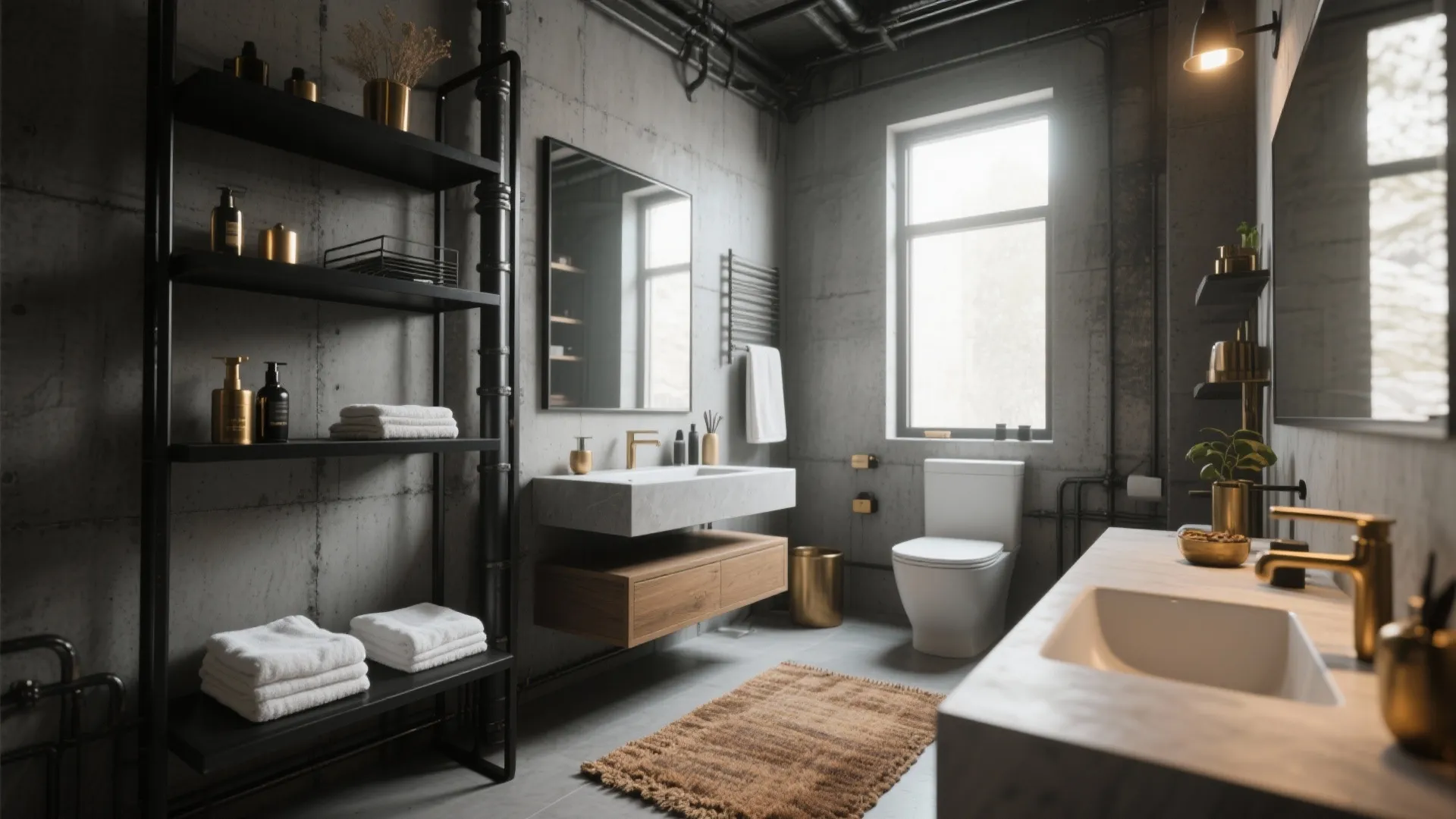 5. Industrial Touches with Soft Textiles