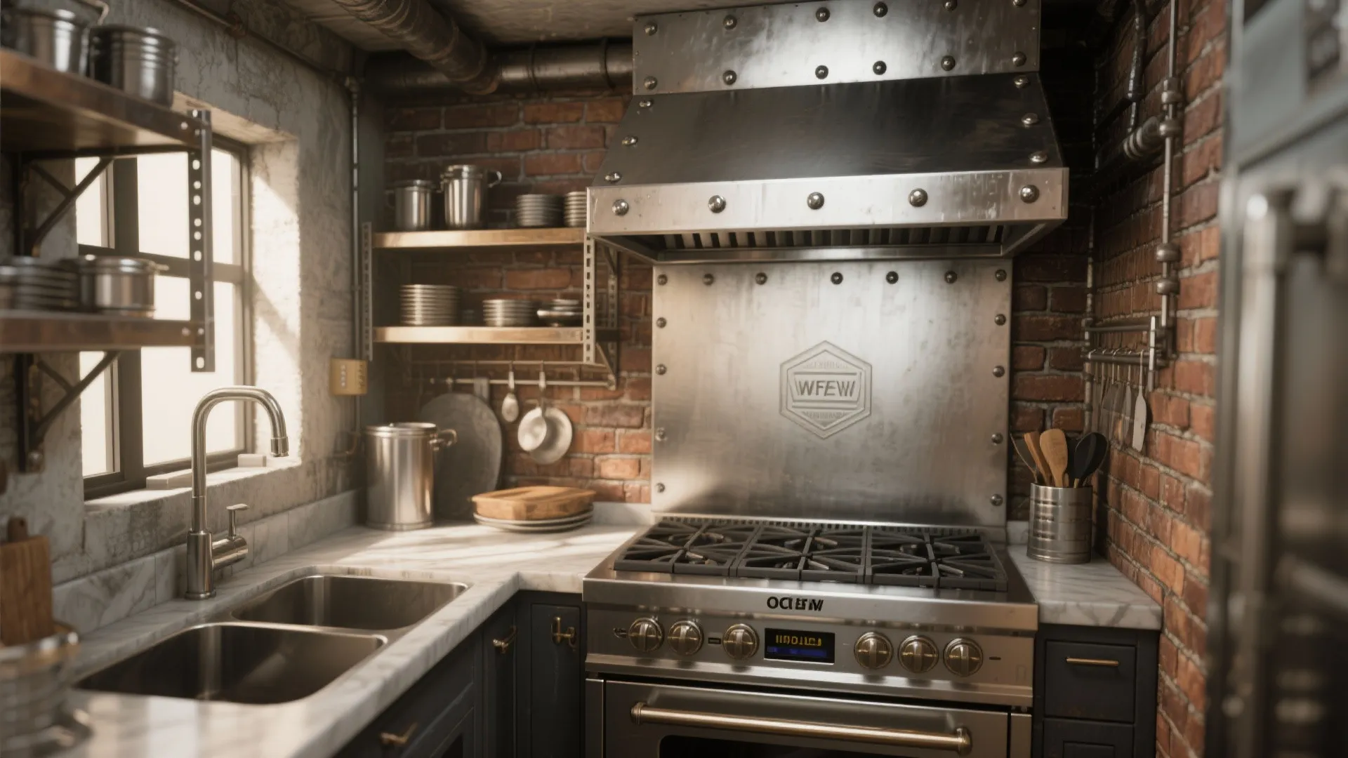 2. Industrial–Chic Stainless Steel