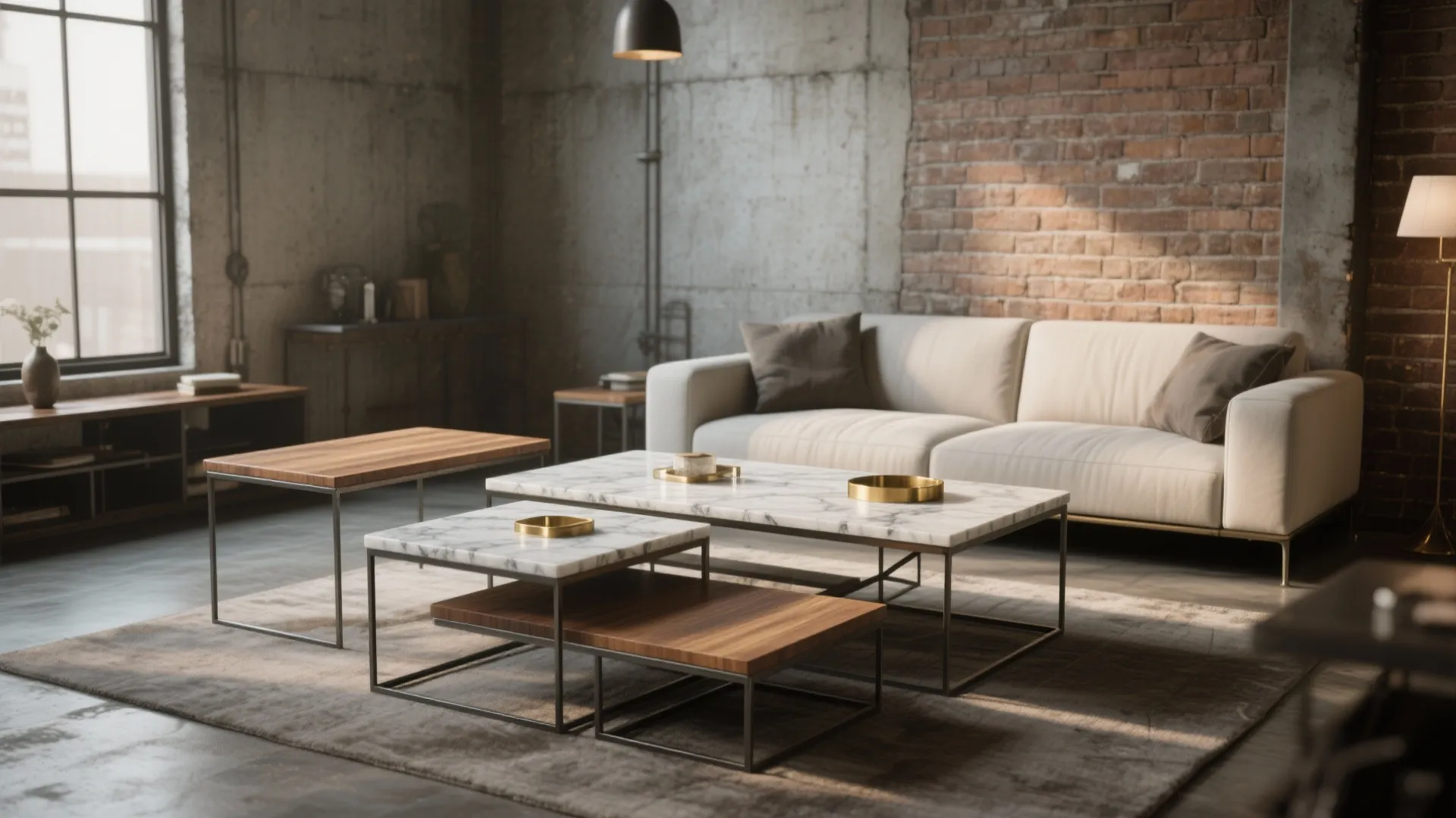 4. Industrial trio with mixed materials