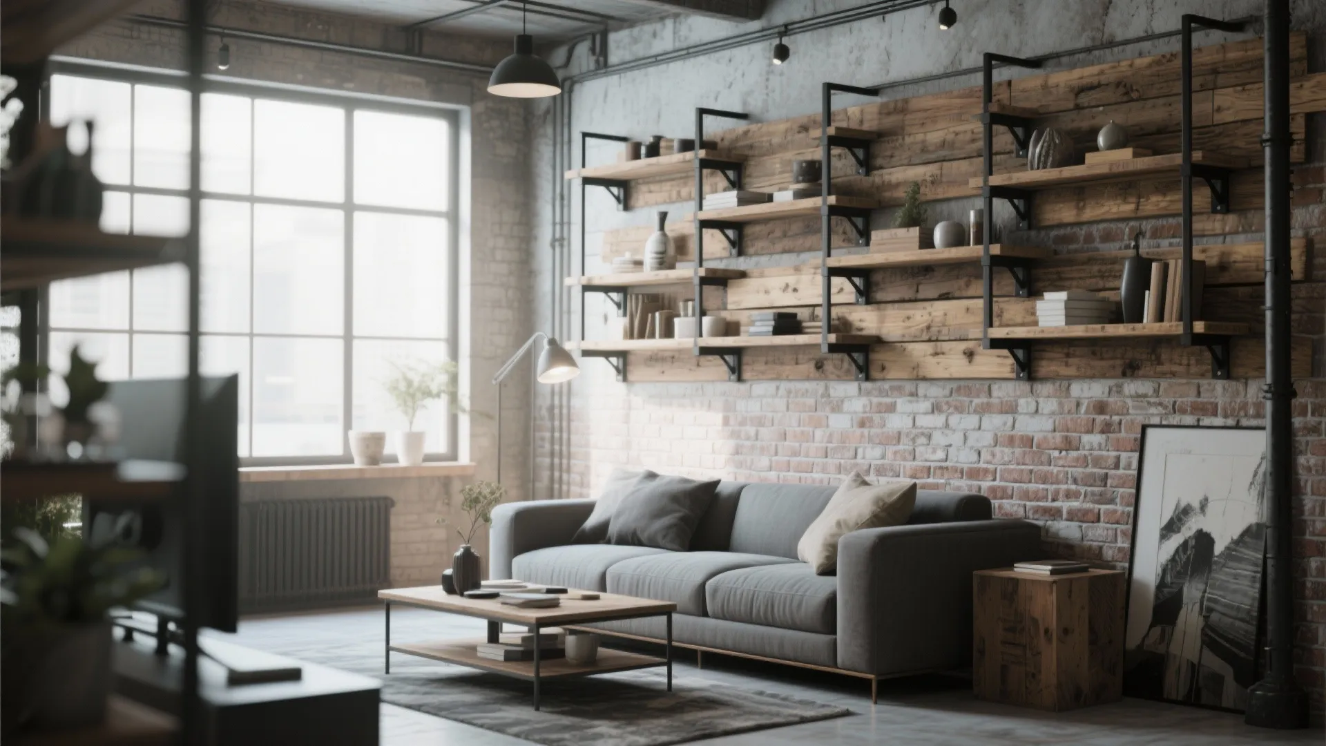 Industrial Metal and Wood Combo