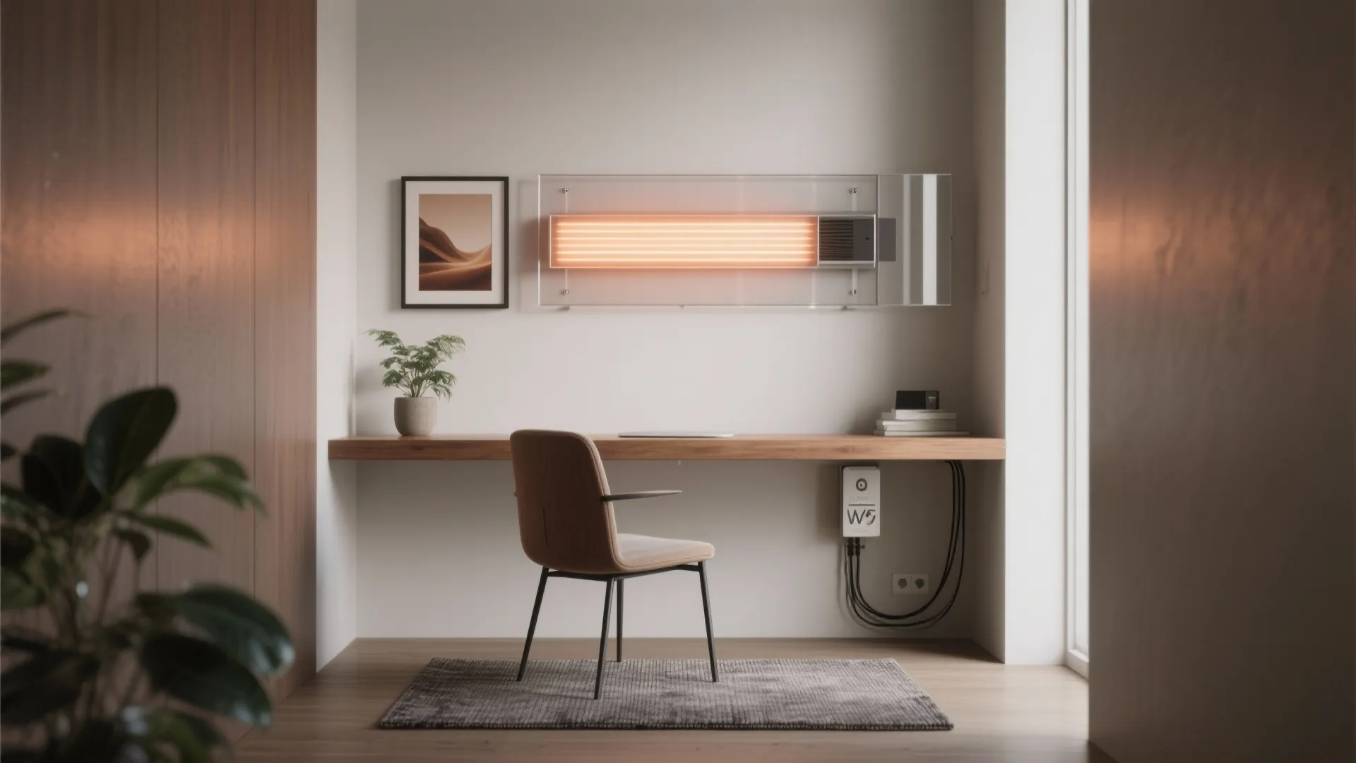 3. Wall-mounted infrared panels (sleek and modern)