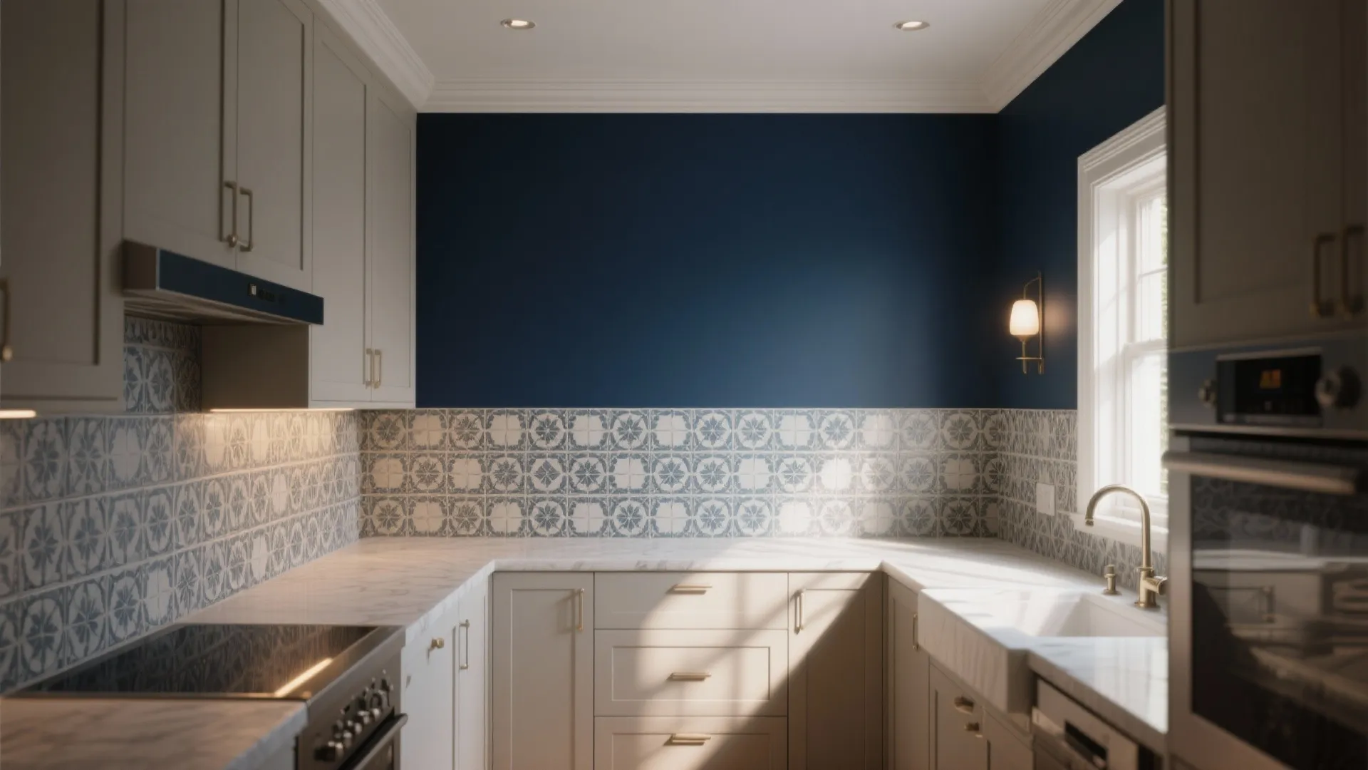 3. Inky Midnight Blue — dramatic depth for tiny rooms