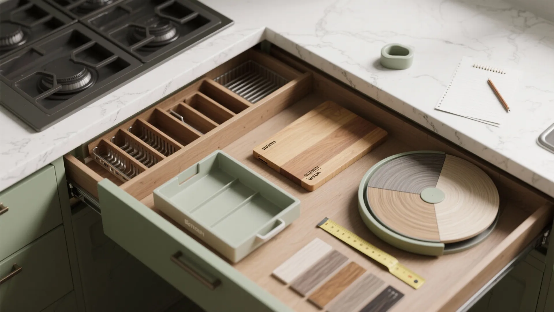 5. Add Smart Inserts and Budget Countertops