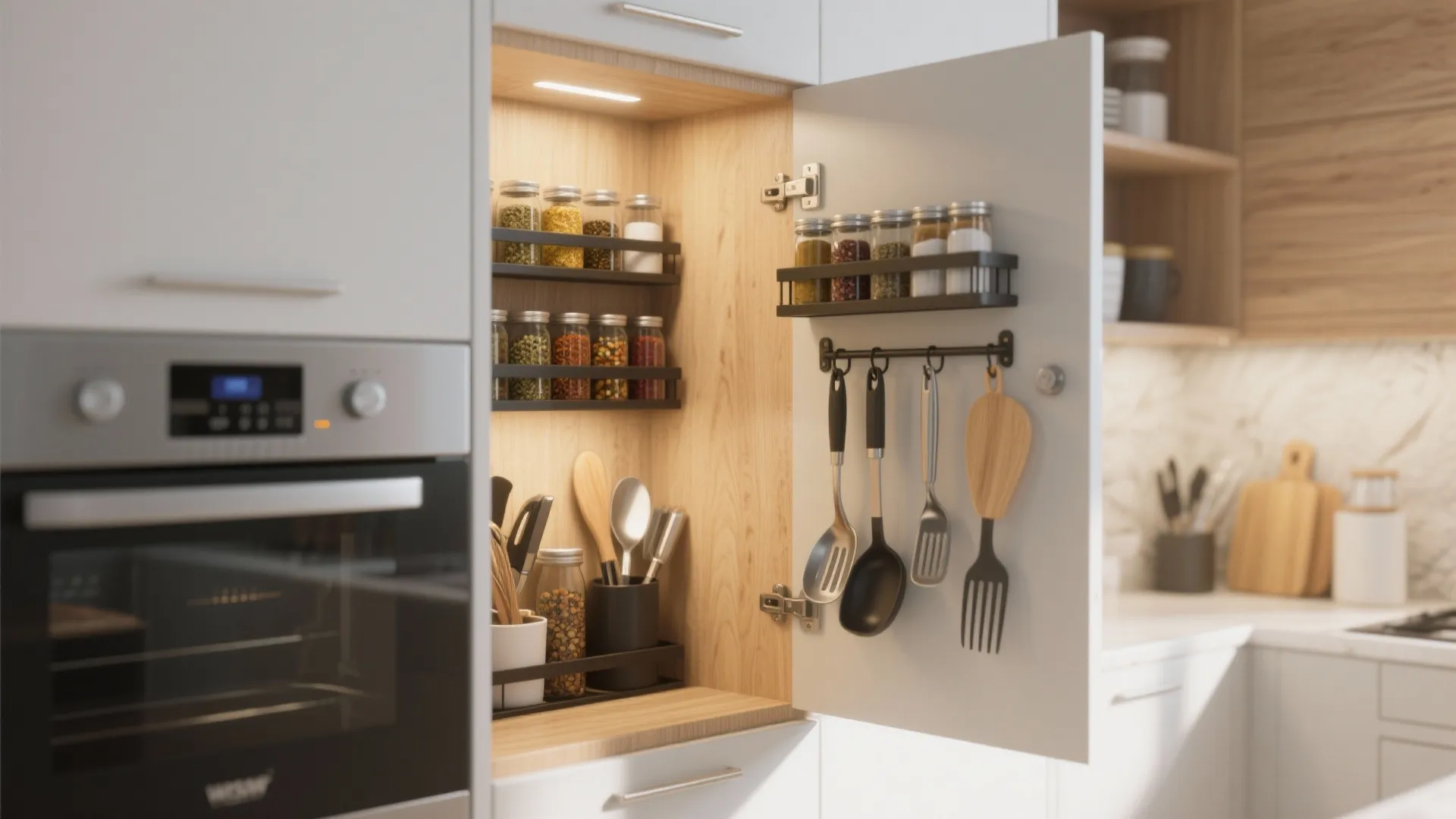 9. Inside-Cabinet Door Storage