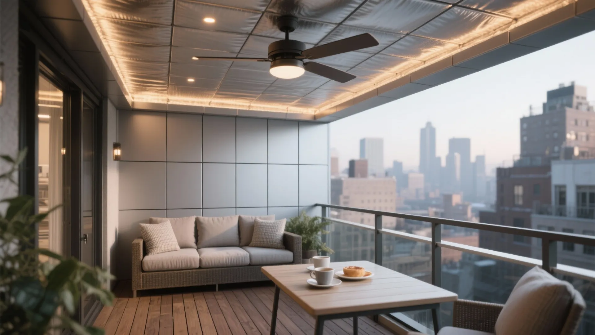 3) Insulated Metal Roof + Fan for All-Season Comfort