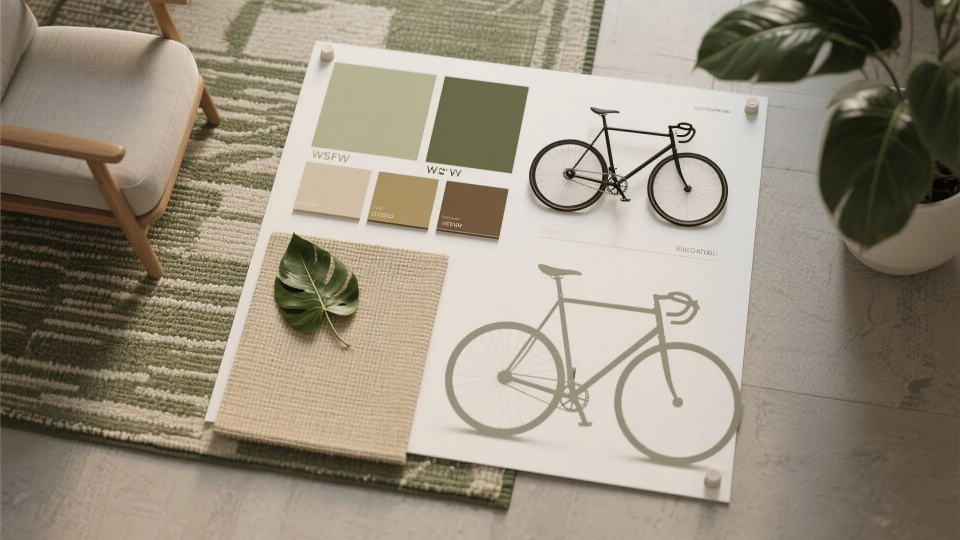 5. Use visual tricks to integrate the bike