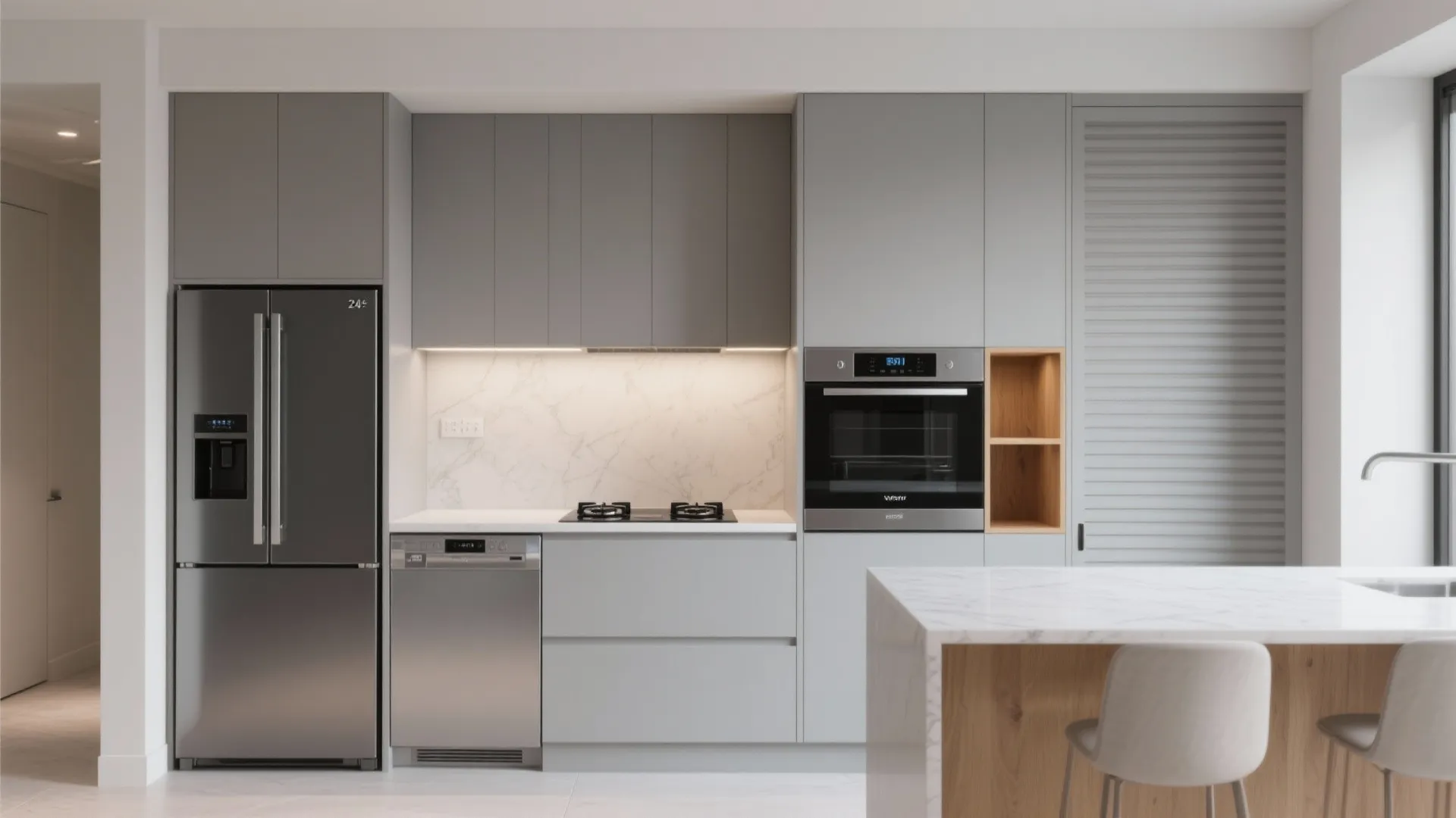 Integrated and slim appliances that disappear