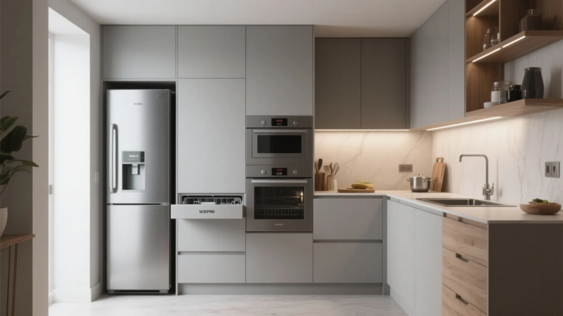 3. Integrated appliances and compact zones